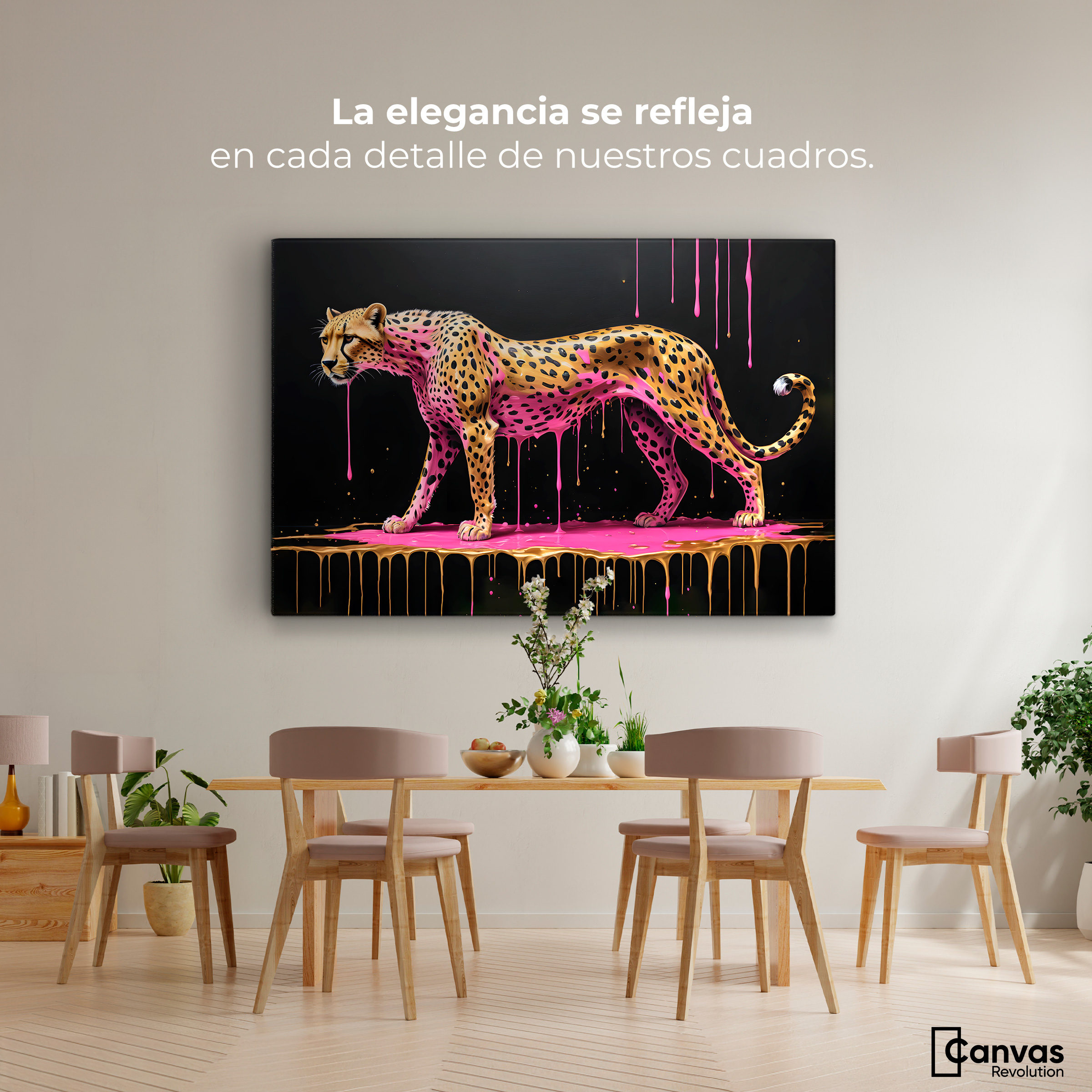 Foto 3 pulgar | Cuadro Decorativo Canvas Belleza Felina 90x60