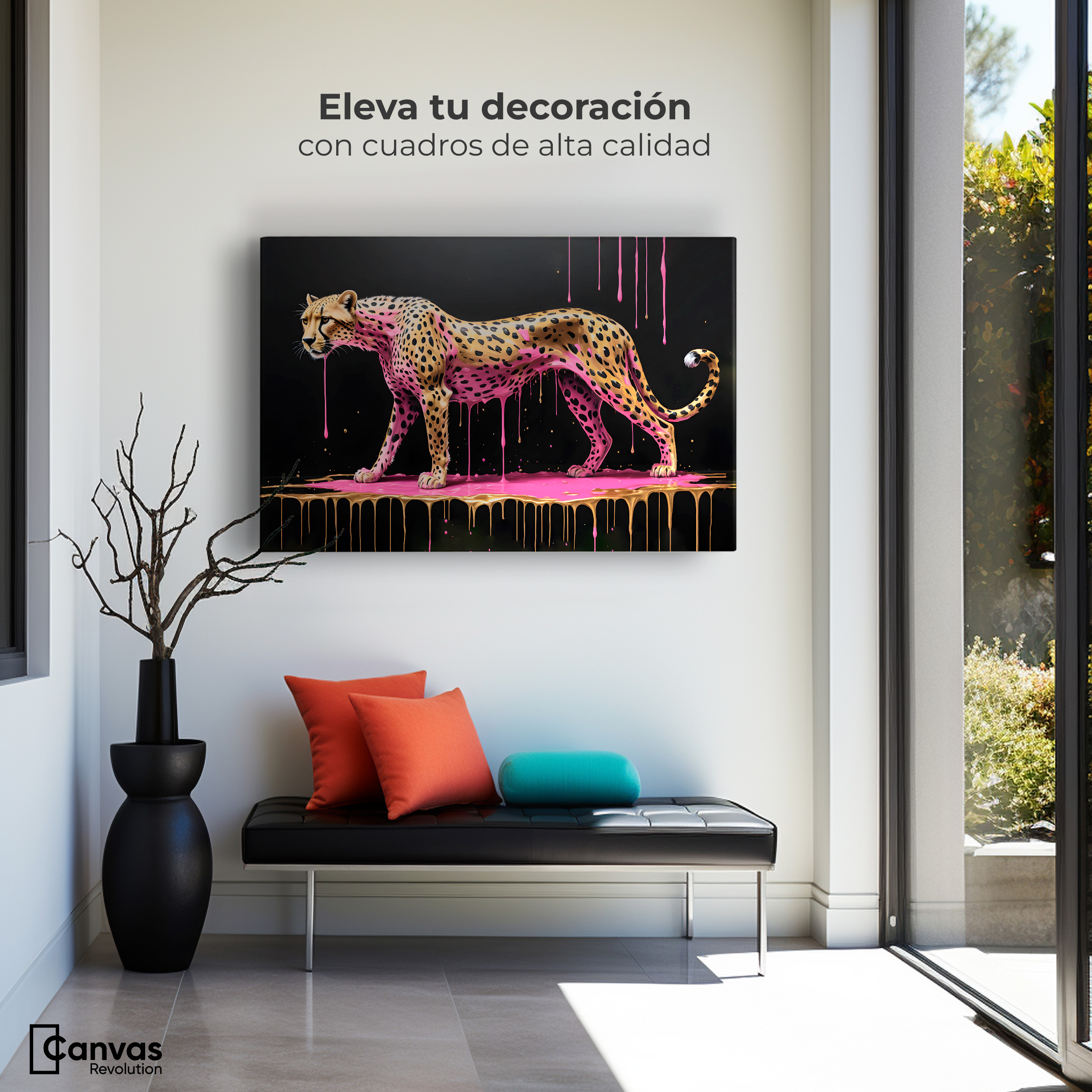 Foto 3 | Cuadro Decorativo Canvas Belleza Felina 90x60