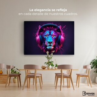 Foto 2 | Cuadro Decorativo Canvas Sonidos Salvajes 90x60