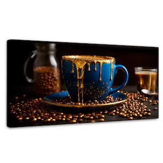Foto 1 | Cuadro Decorativo Canvas Café Armonía Azul 120x60