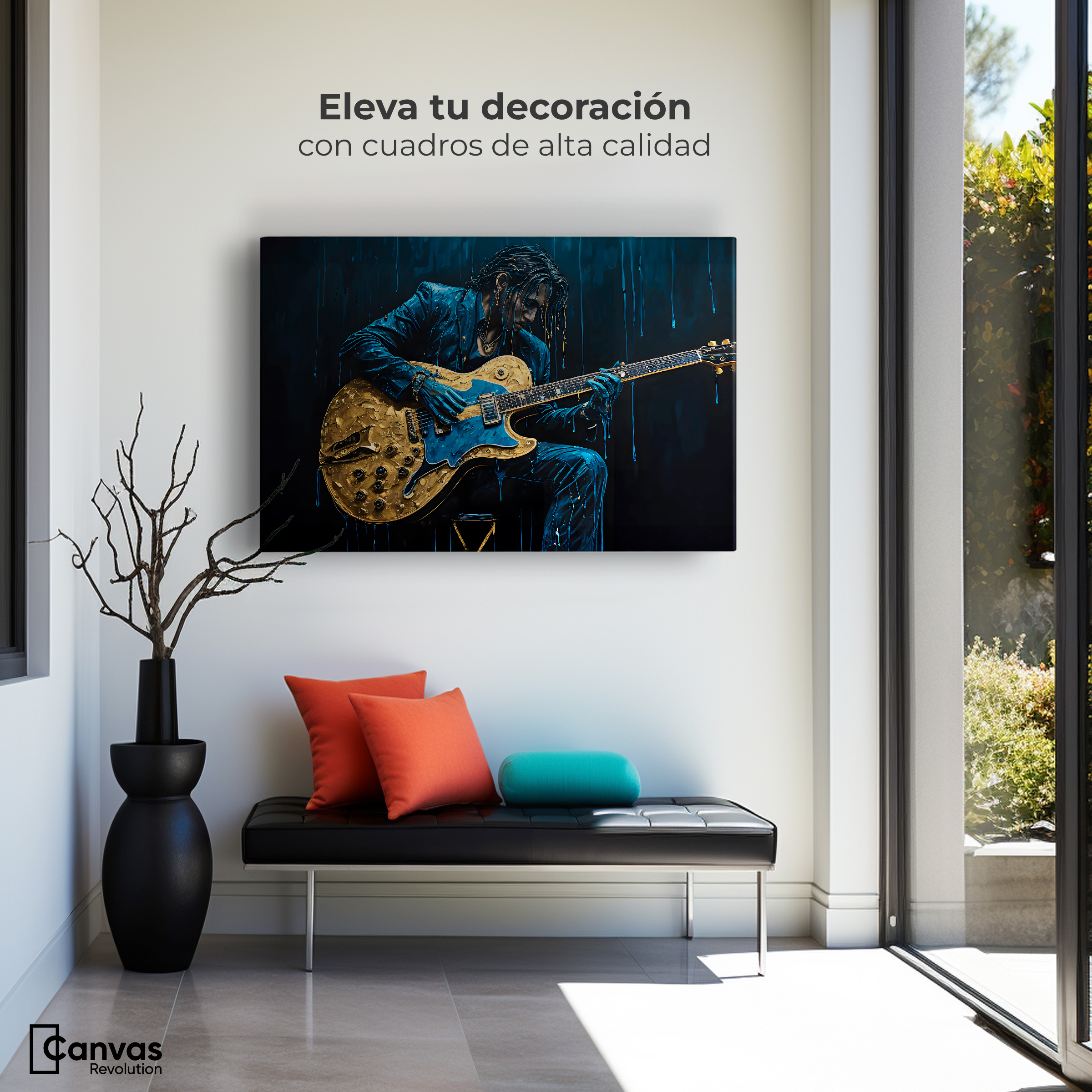 Foto 4 pulgar | Cuadro Decorativo Canvas Melodía Nocturna 90x60