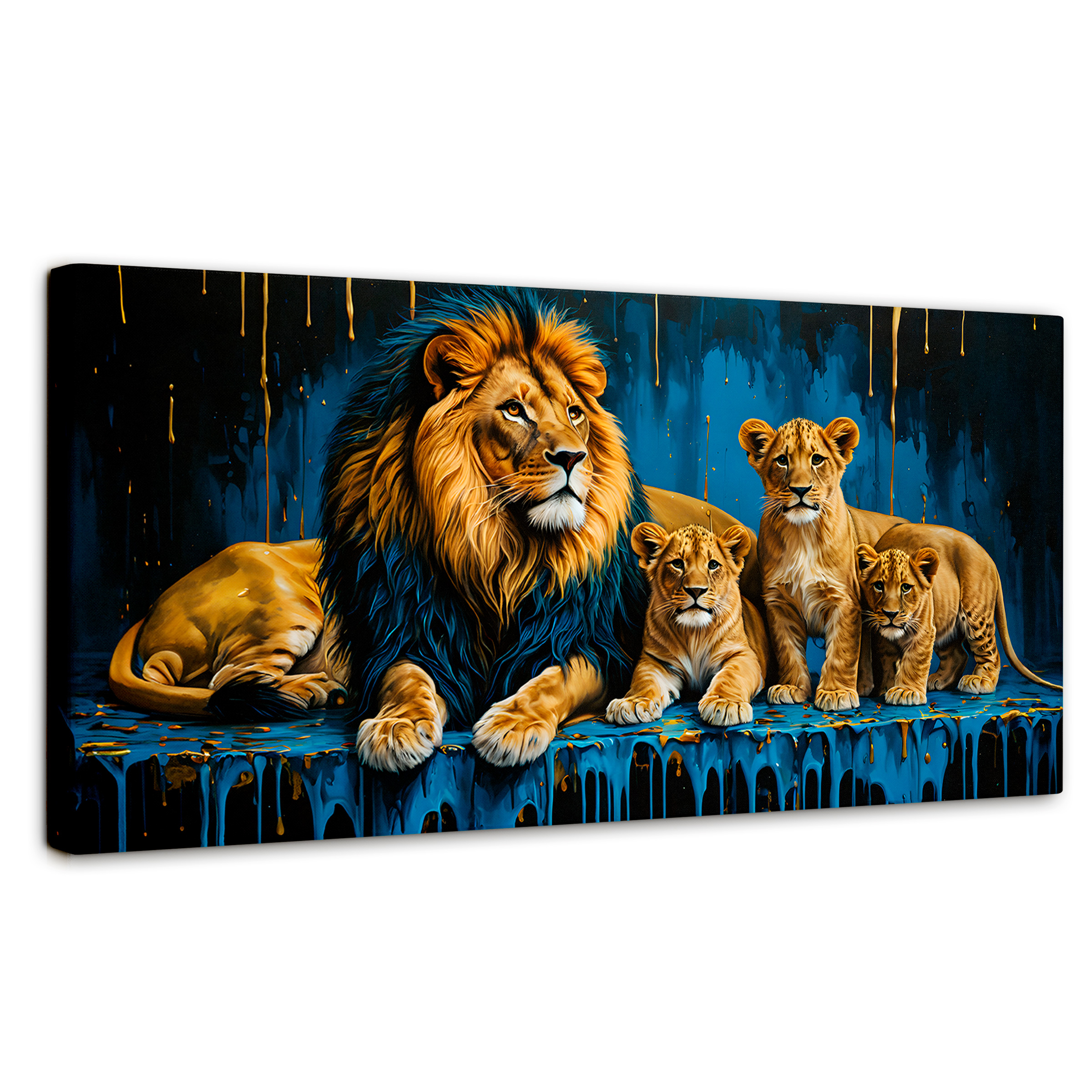 Cuadro Decorativo Canvas Majestuosidad Azul 120x60