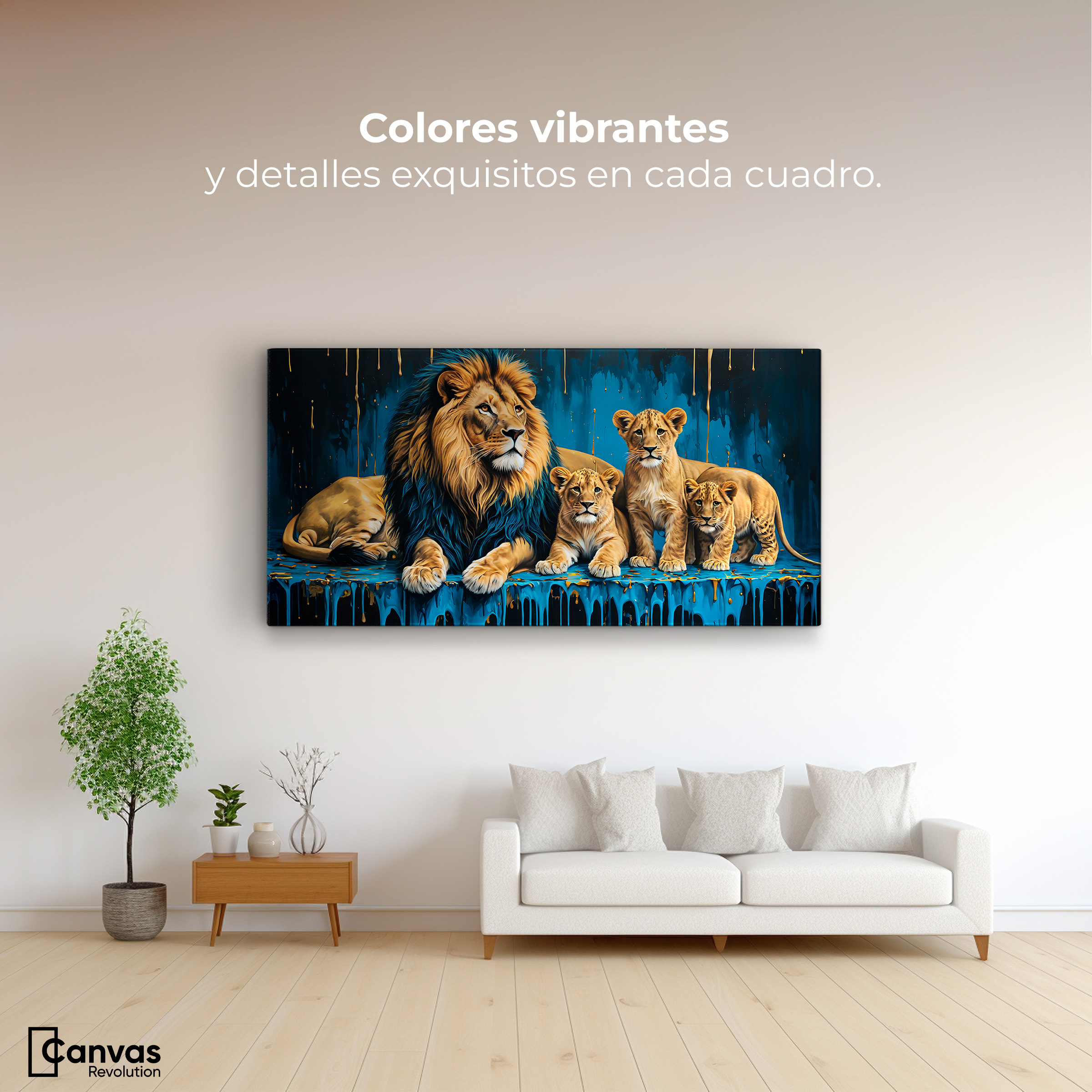 Foto 2 | Cuadro Decorativo Canvas Majestuosidad Azul 120x60