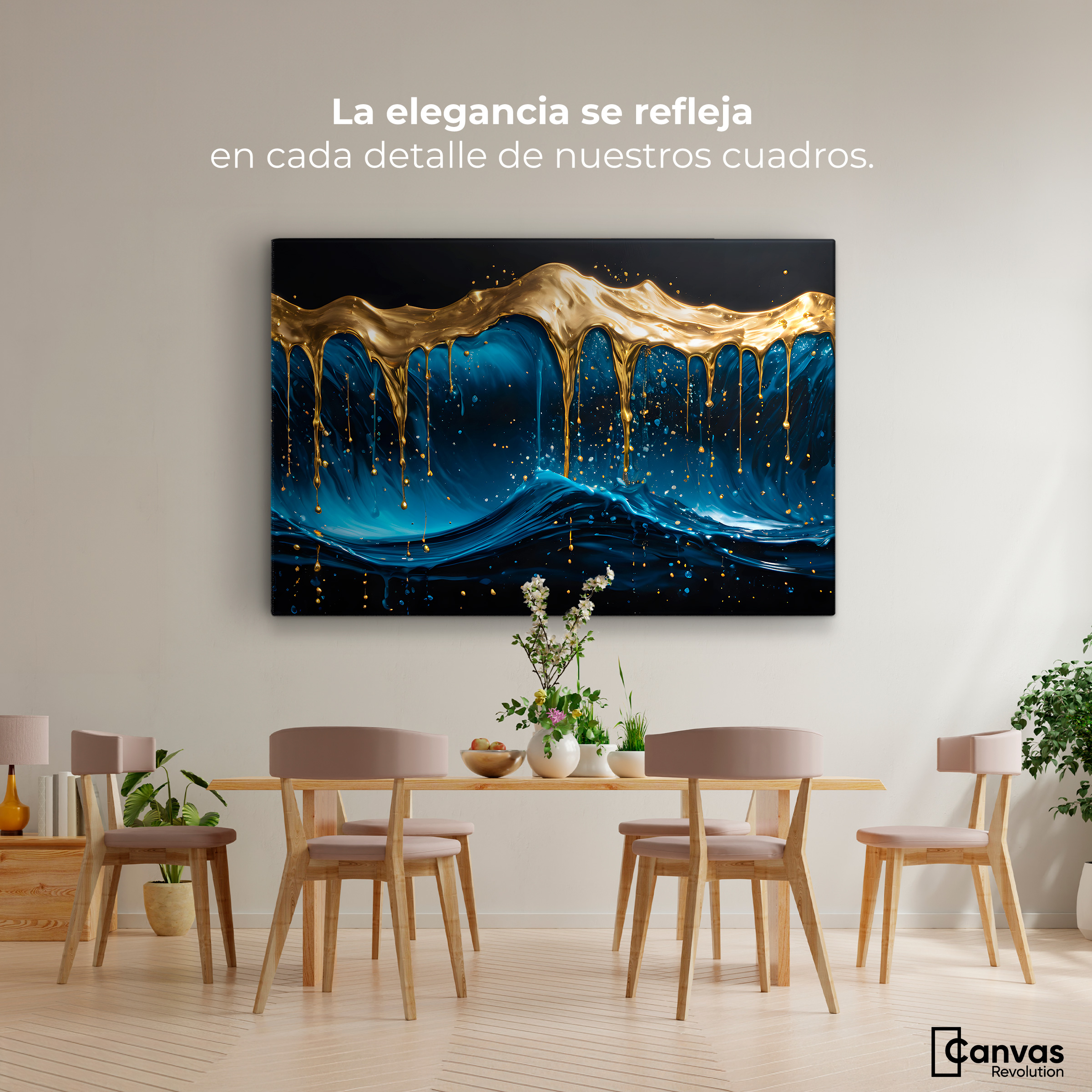 Foto 2 | Cuadro Decorativo Canvas Elegancia Líquida 90x60