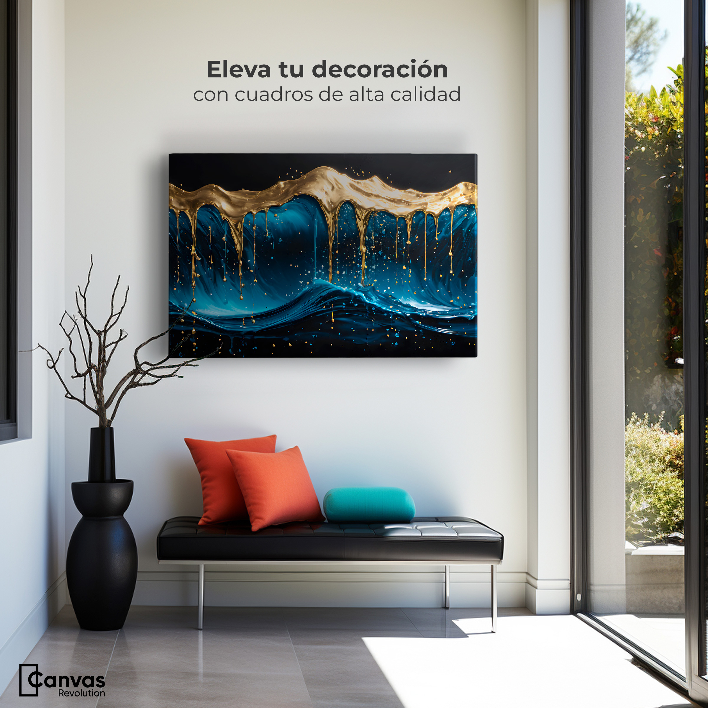 Foto 4 pulgar | Cuadro Decorativo Canvas Elegancia Líquida 90x60