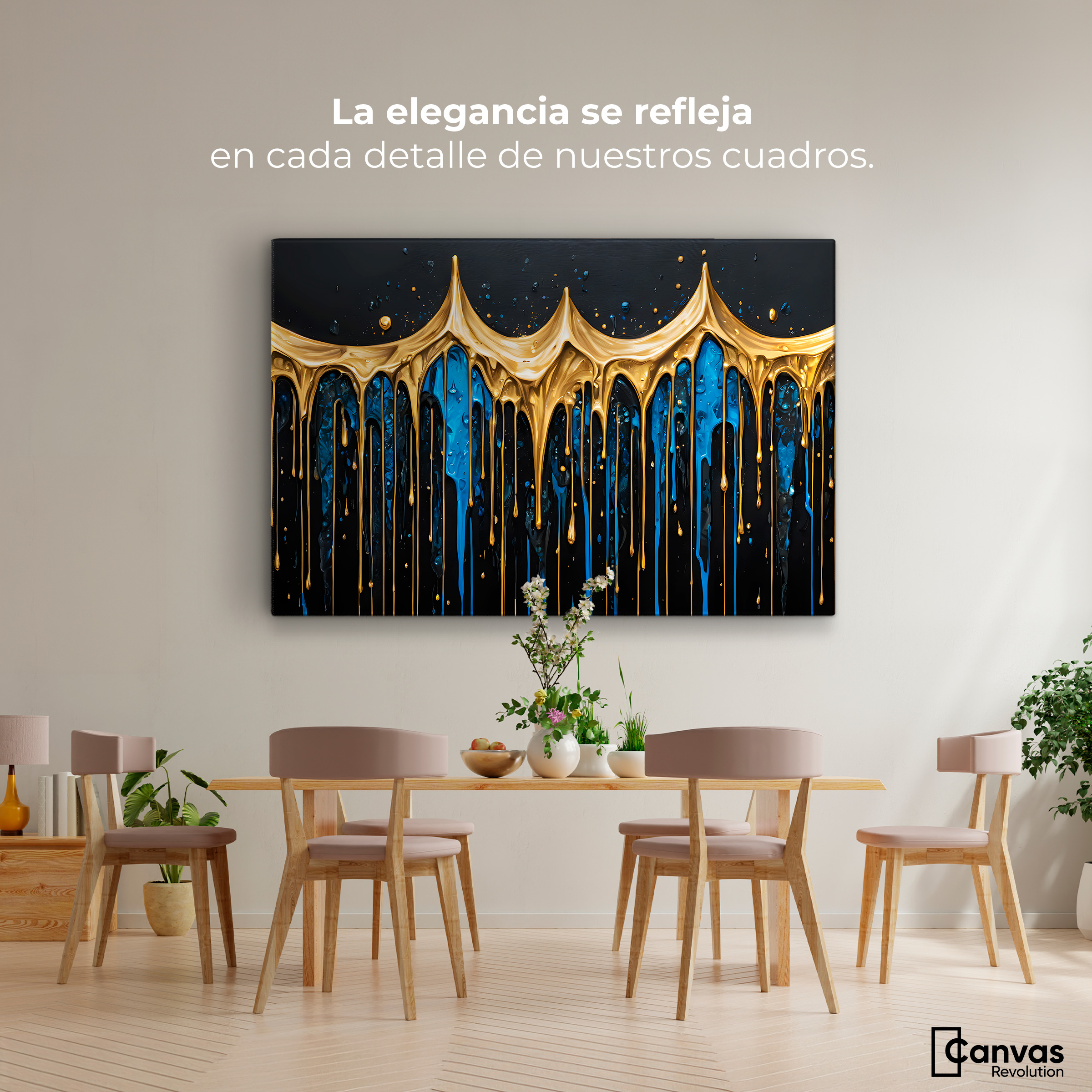 Foto 3 pulgar | Cuadro Decorativo Canvas Lluvia Brillante 90x60