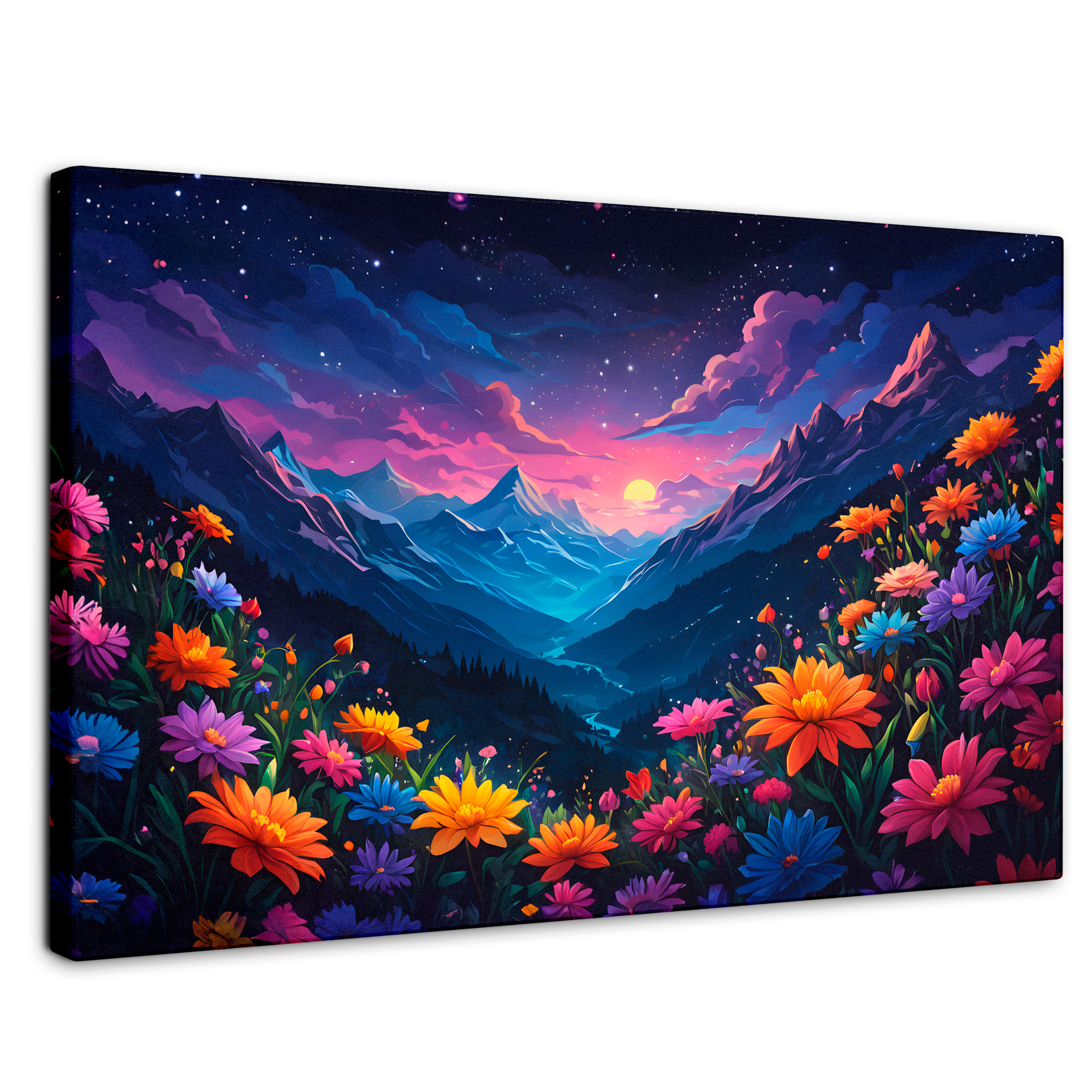 Cuadro Decorativo Canvas Colores Anochecer 90x60