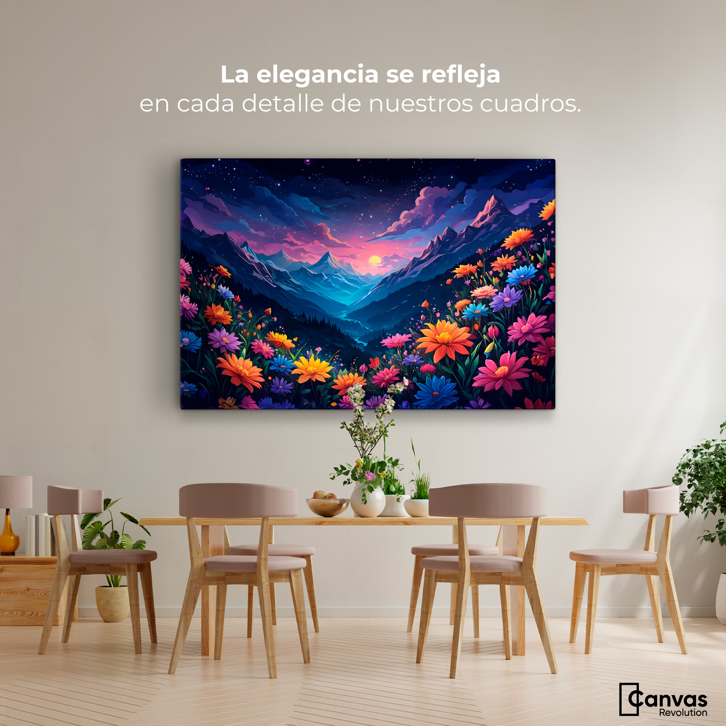 Foto 2 | Cuadro Decorativo Canvas Colores Anochecer 90x60