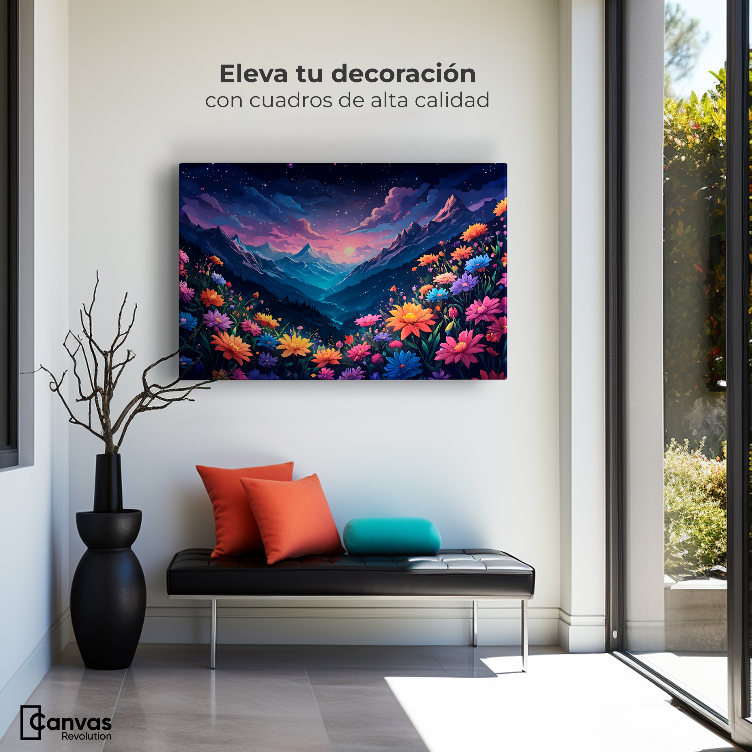 Foto 4 pulgar | Cuadro Decorativo Canvas Colores Anochecer 90x60