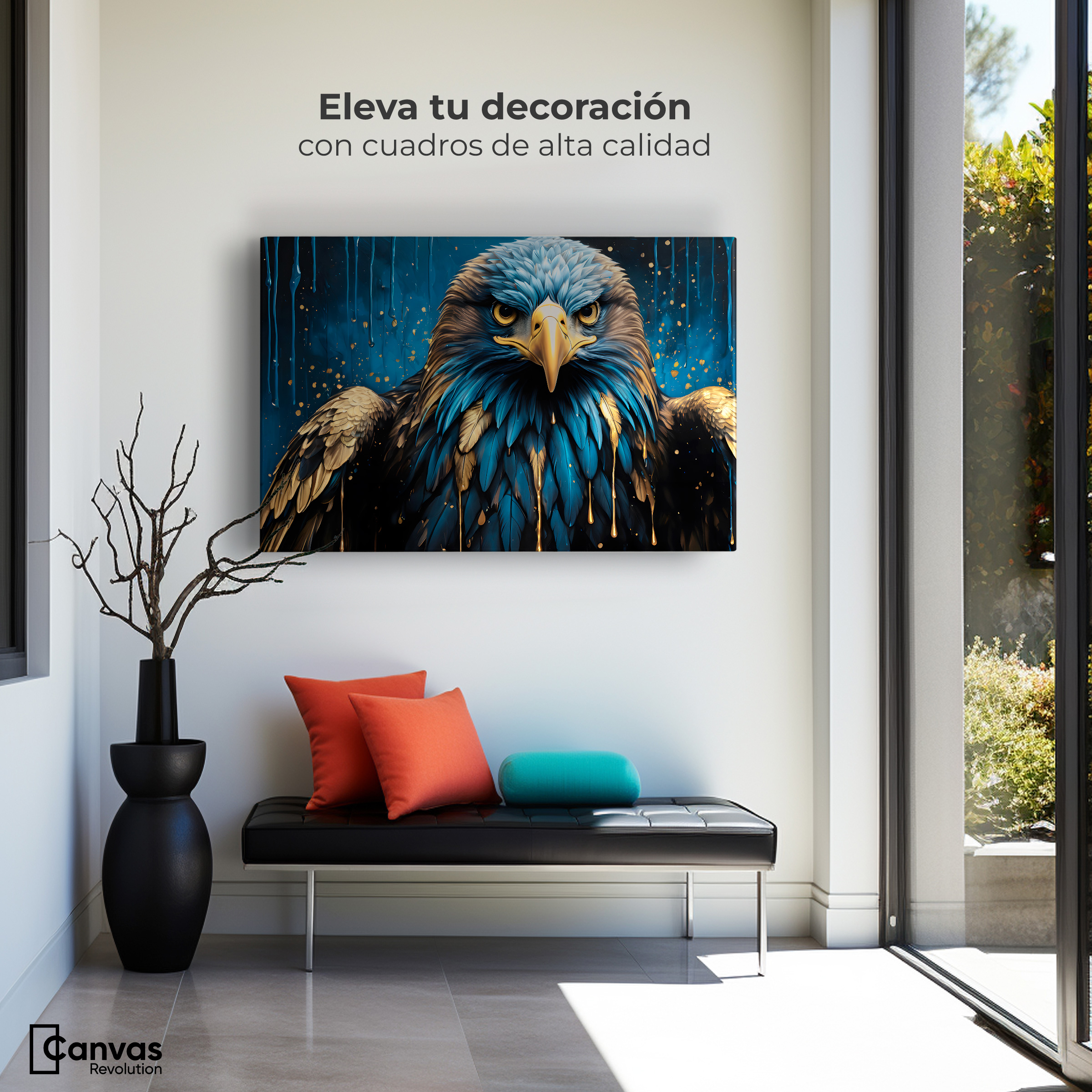 Foto 4 pulgar | Cuadro Decorativo Canvas Águila Vibrante 90x60