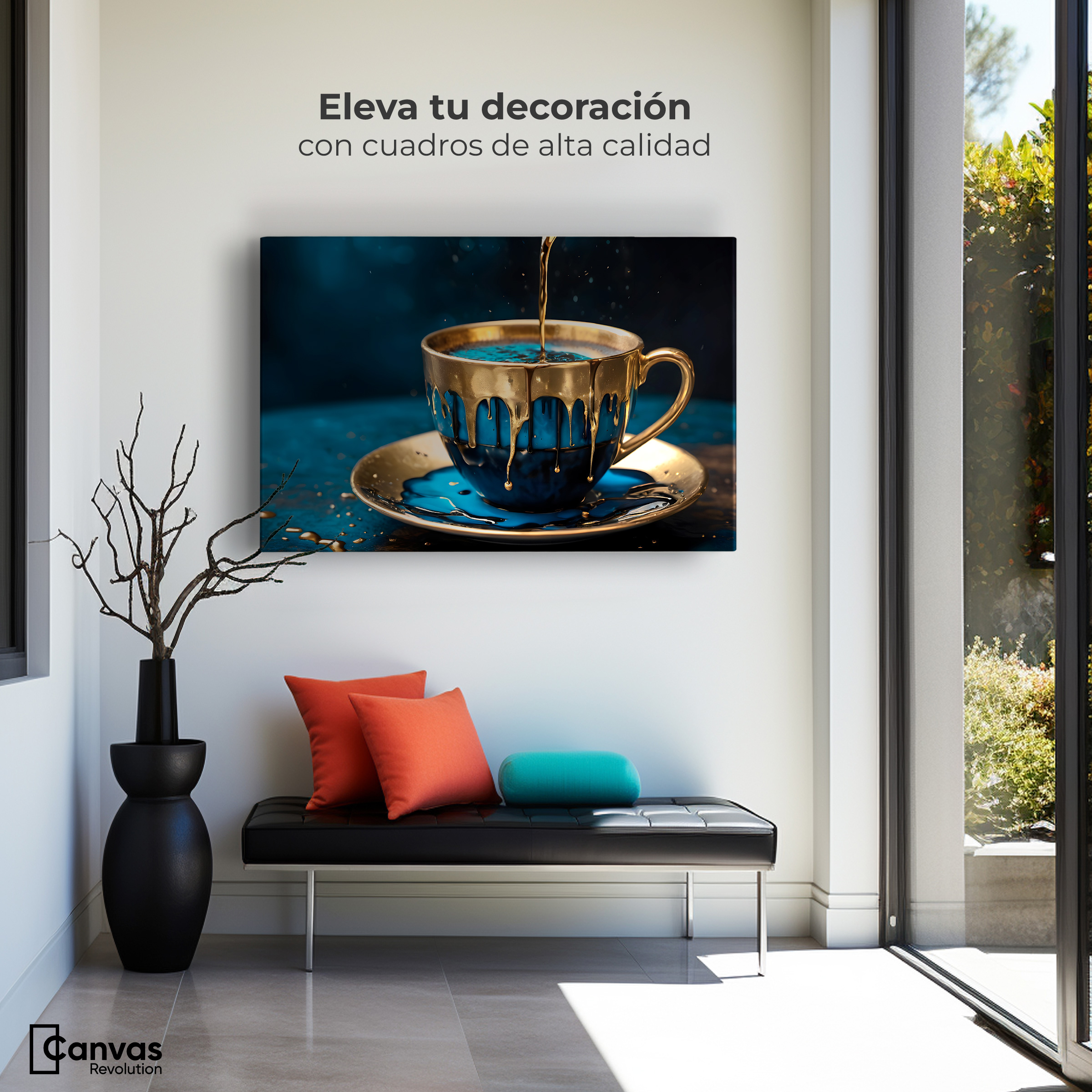 Foto 4 pulgar | Cuadro Decorativo Canvas Reflejos Zafiro 90x60