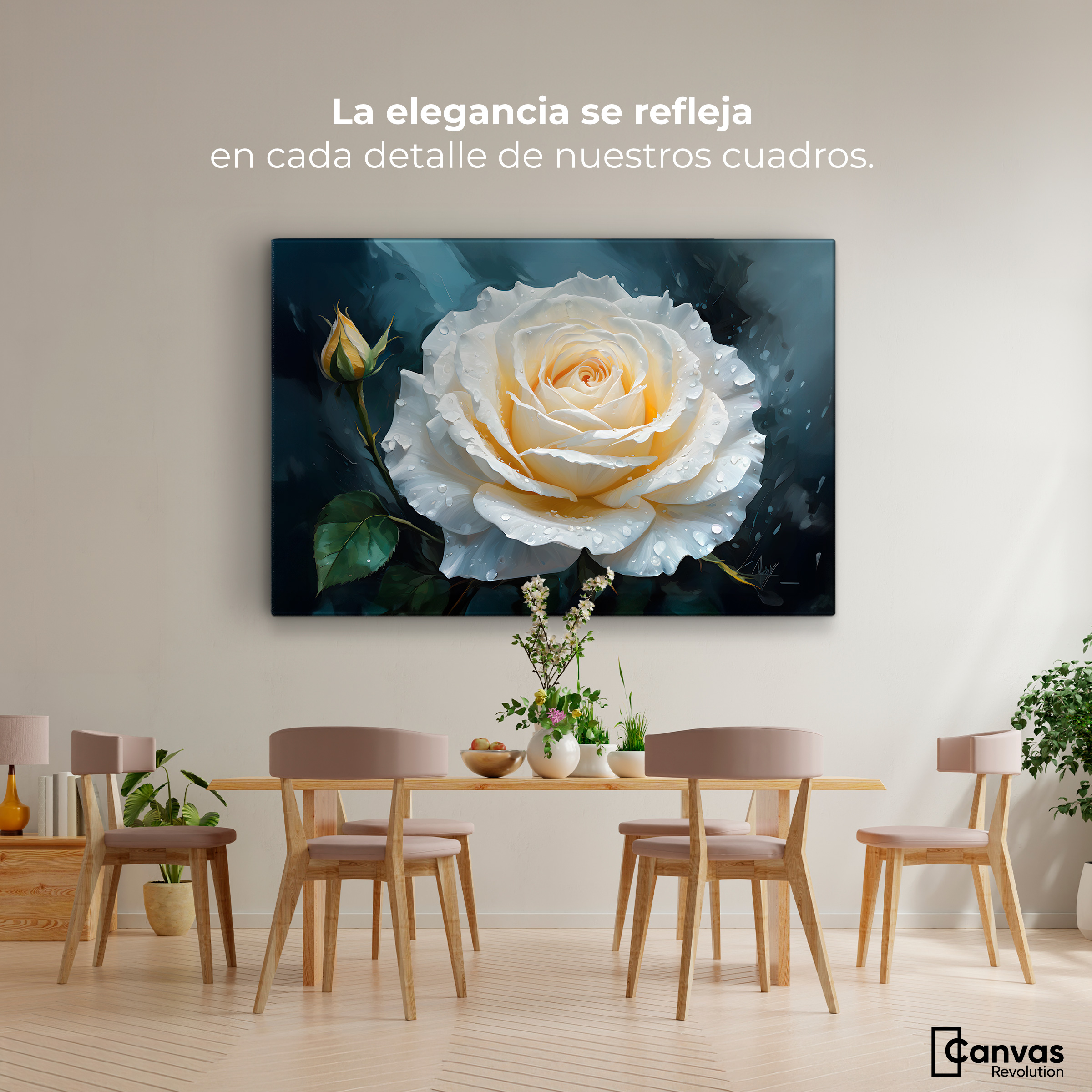 Foto 2 | Cuadro Decorativo Canvas Pétalos Celestiales 90x60