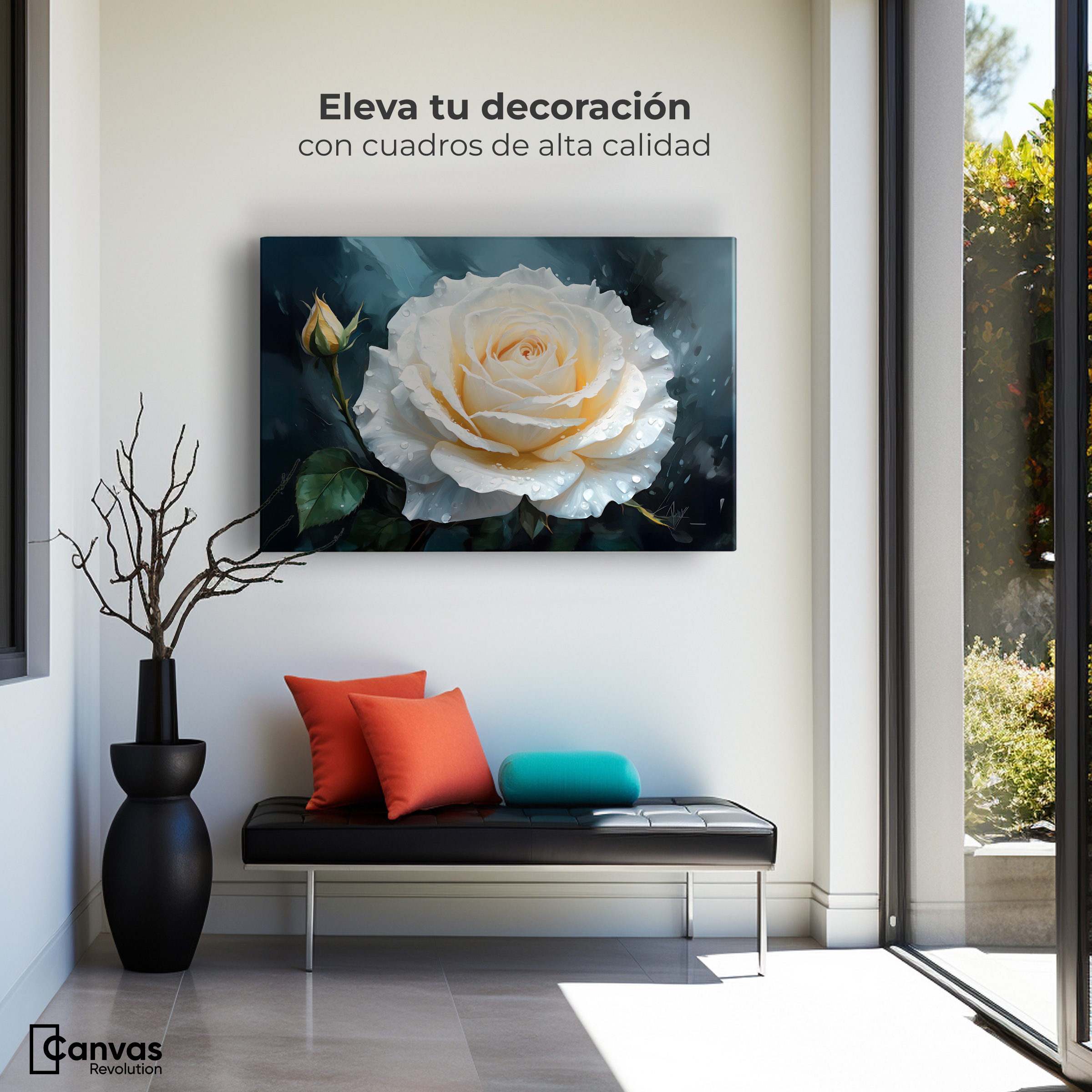 Foto 4 pulgar | Cuadro Decorativo Canvas Pétalos Celestiales 90x60