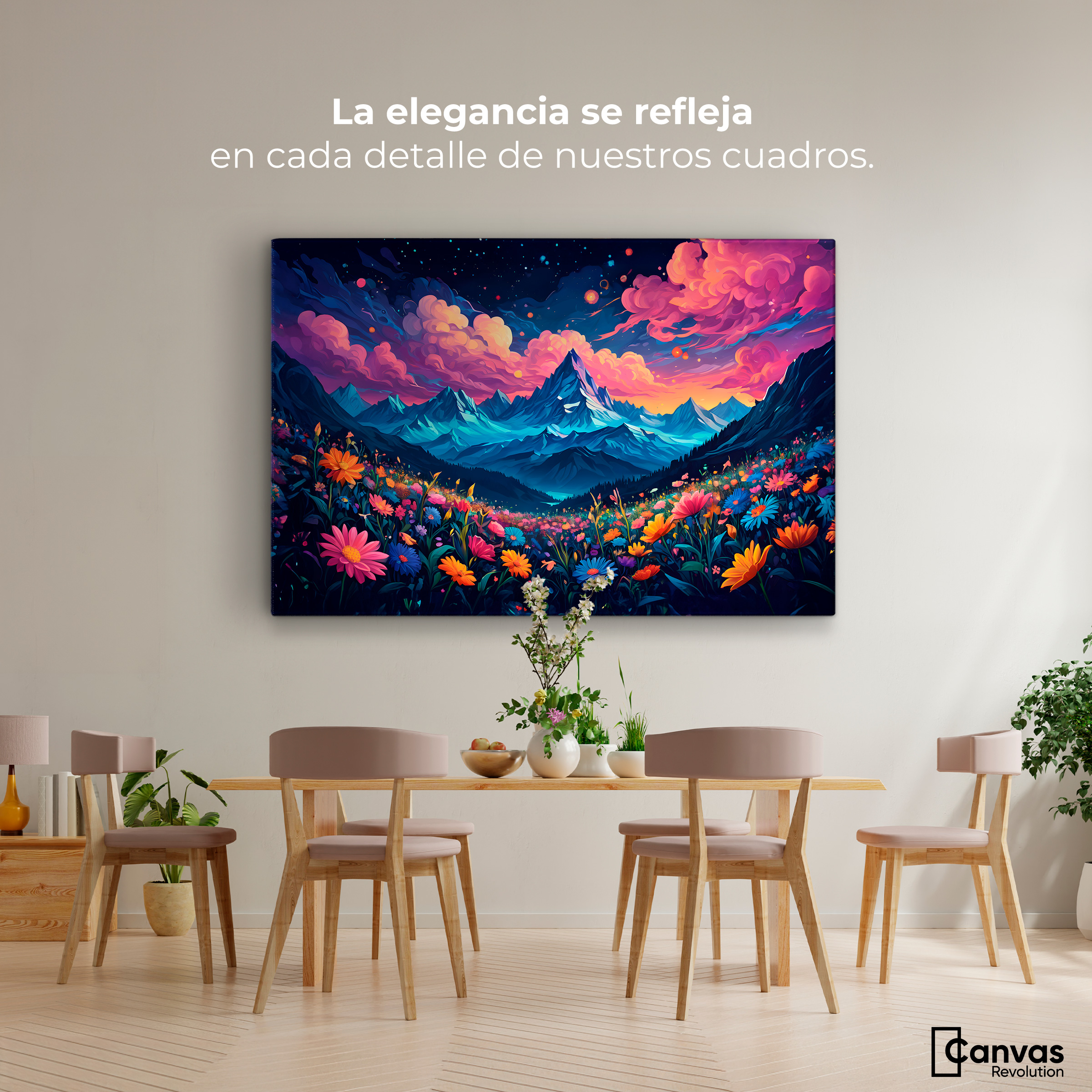 Foto 2 | Cuadro Decorativo Canvas Paisaje Colorido 90x60