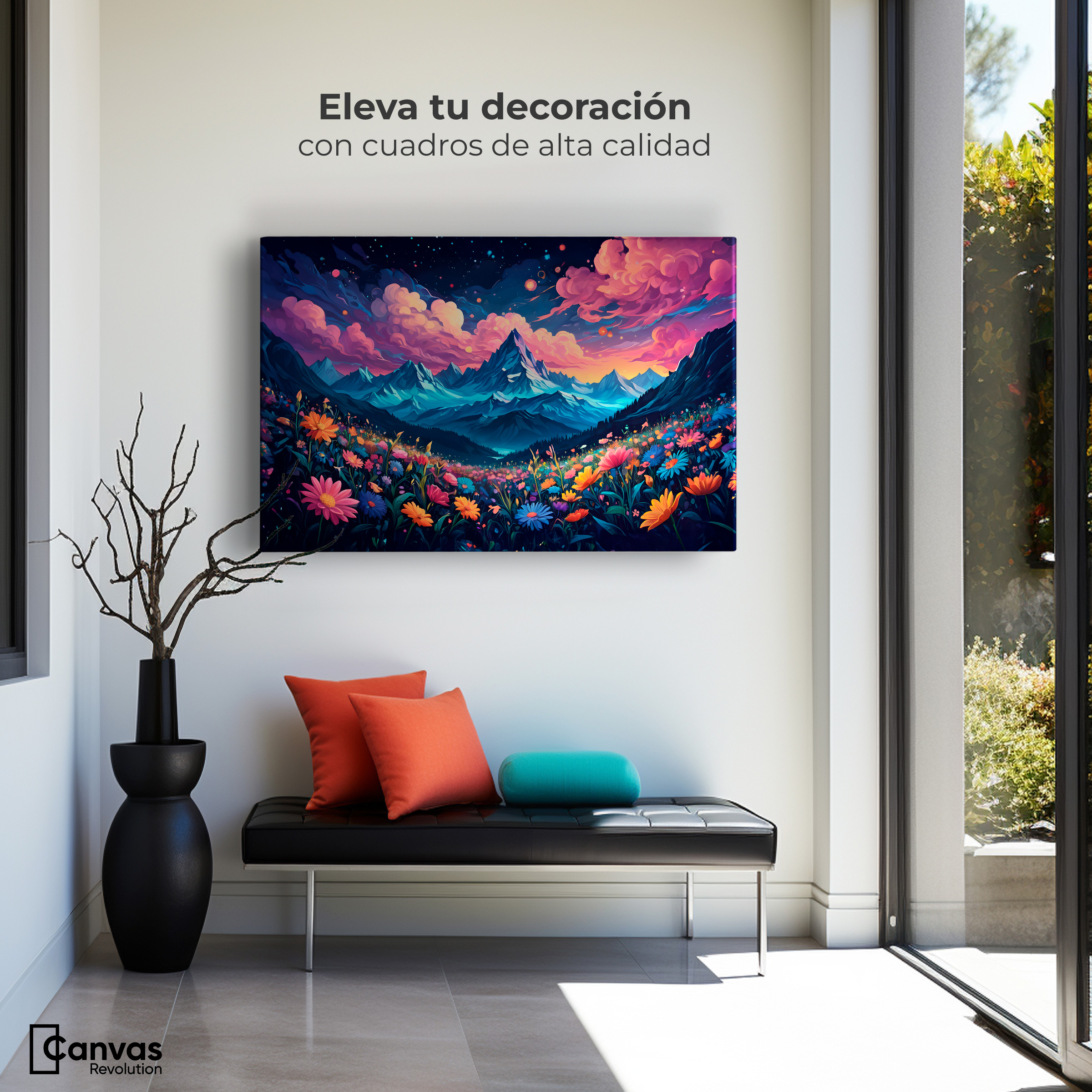 Foto 4 pulgar | Cuadro Decorativo Canvas Paisaje Colorido 90x60