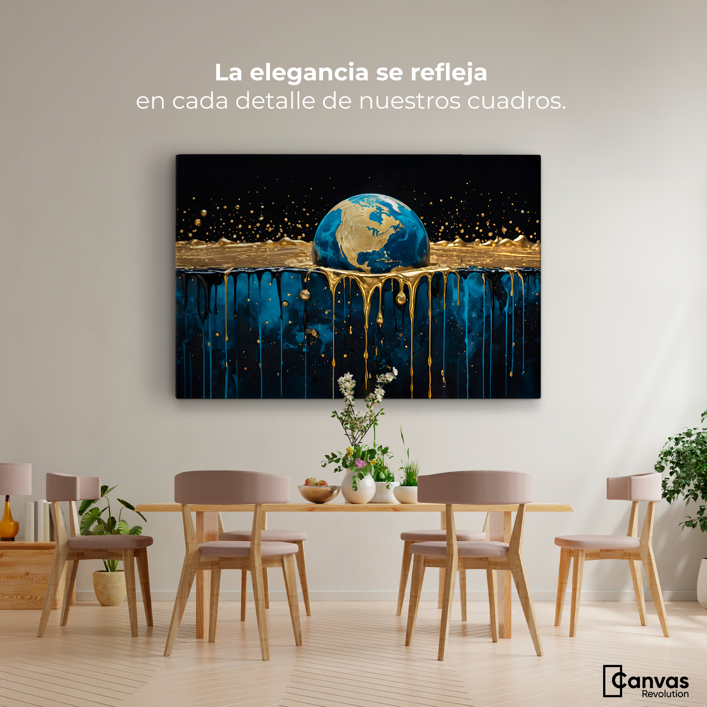 Foto 3 pulgar | Cuadro Decorativo Canvas Mundo Celestial 90x60