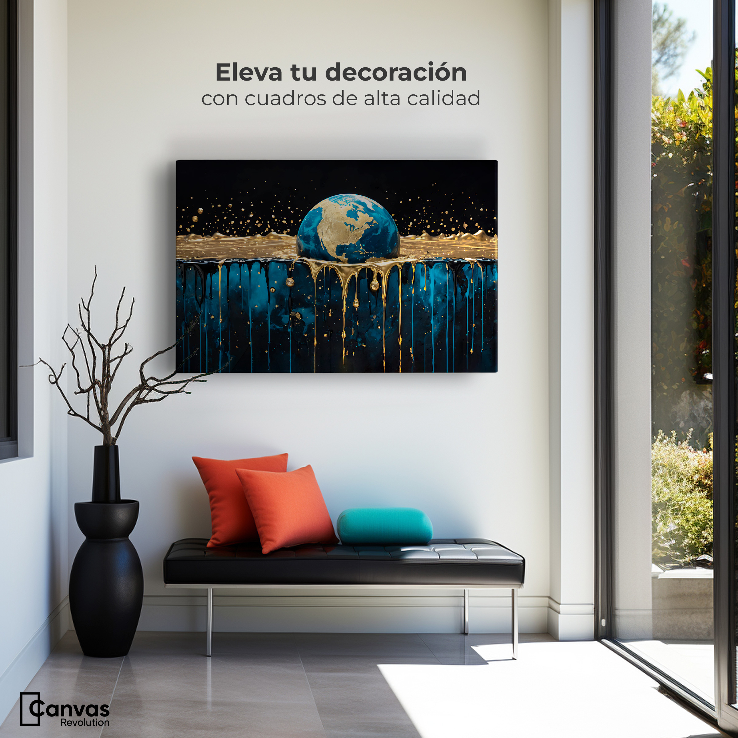 Foto 4 pulgar | Cuadro Decorativo Canvas Mundo Celestial 90x60