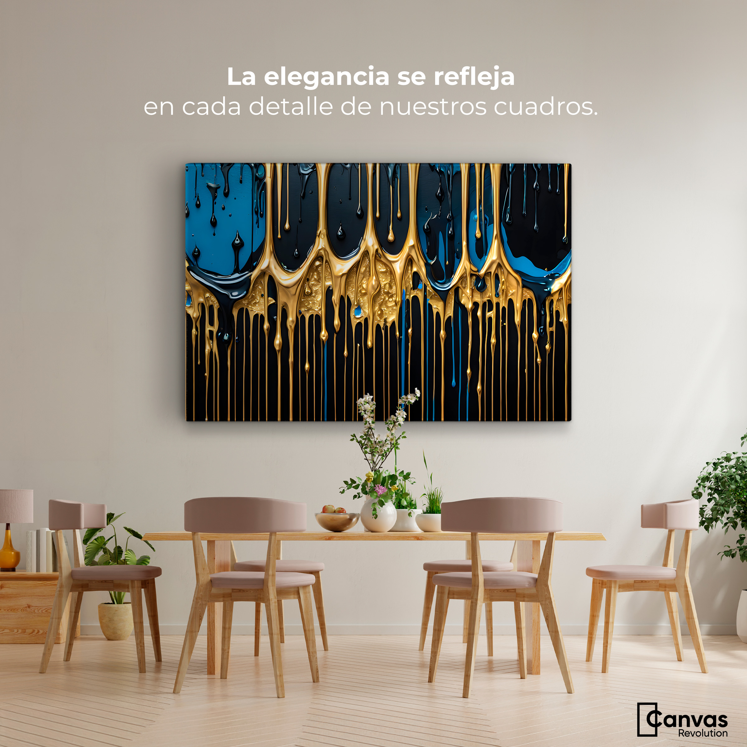 Foto 2 | Cuadro Decorativo Canvas Mareas Vibrantes 90x60