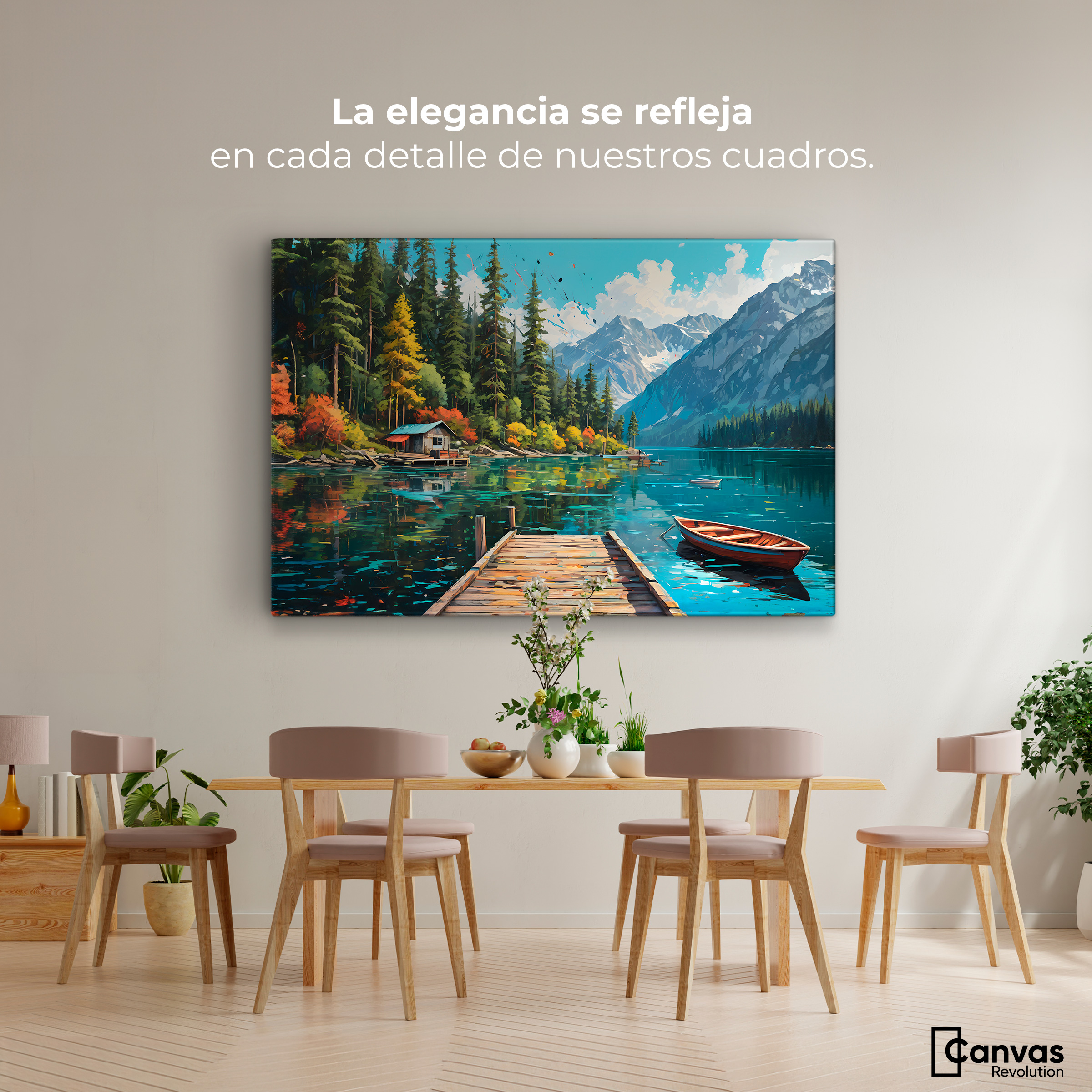 Foto 2 | Cuadro Decorativo Canvas Paisaje Relajante 90x60