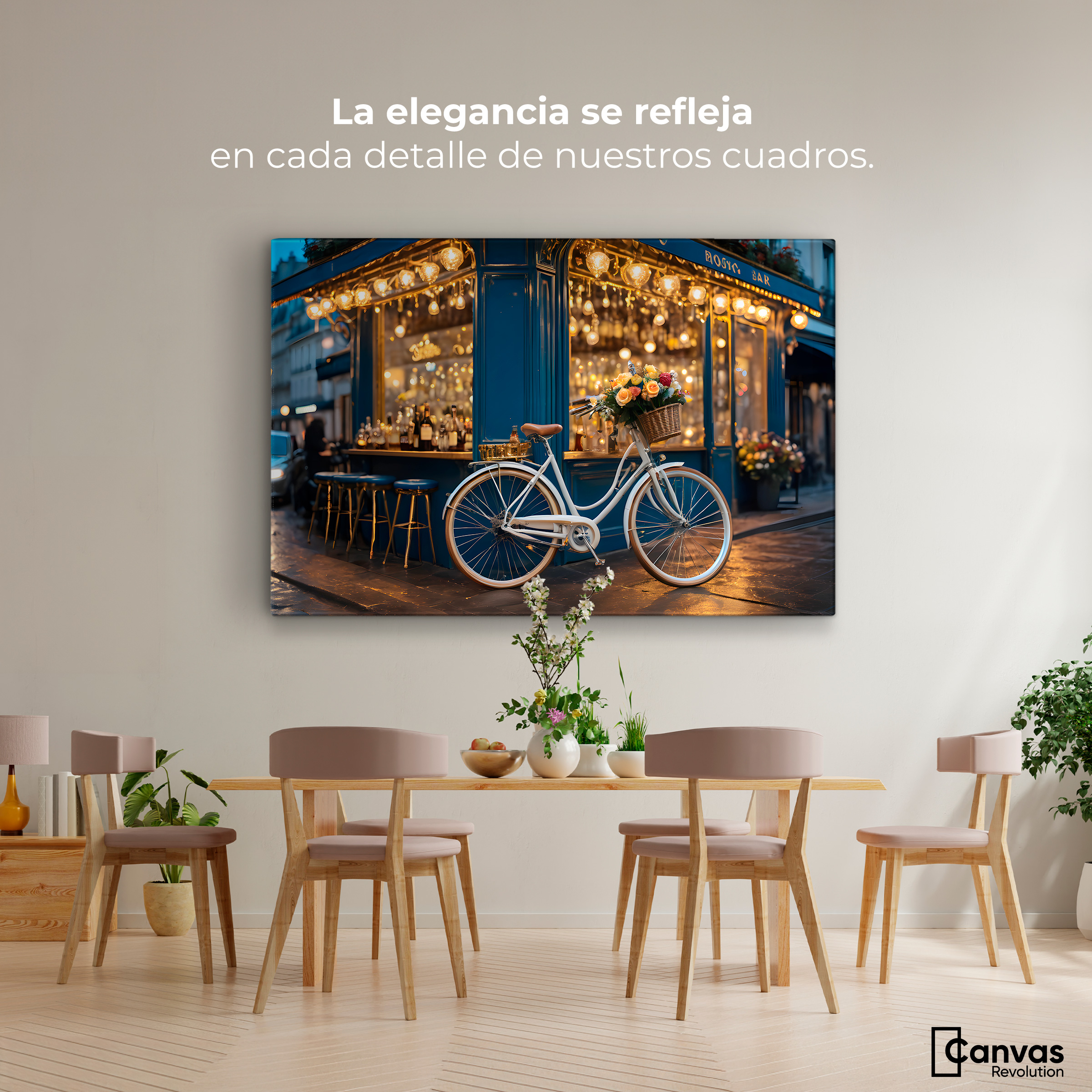 Foto 3 pulgar | Cuadro Decorativo Canvas Bicicleta Boulevard 90x60