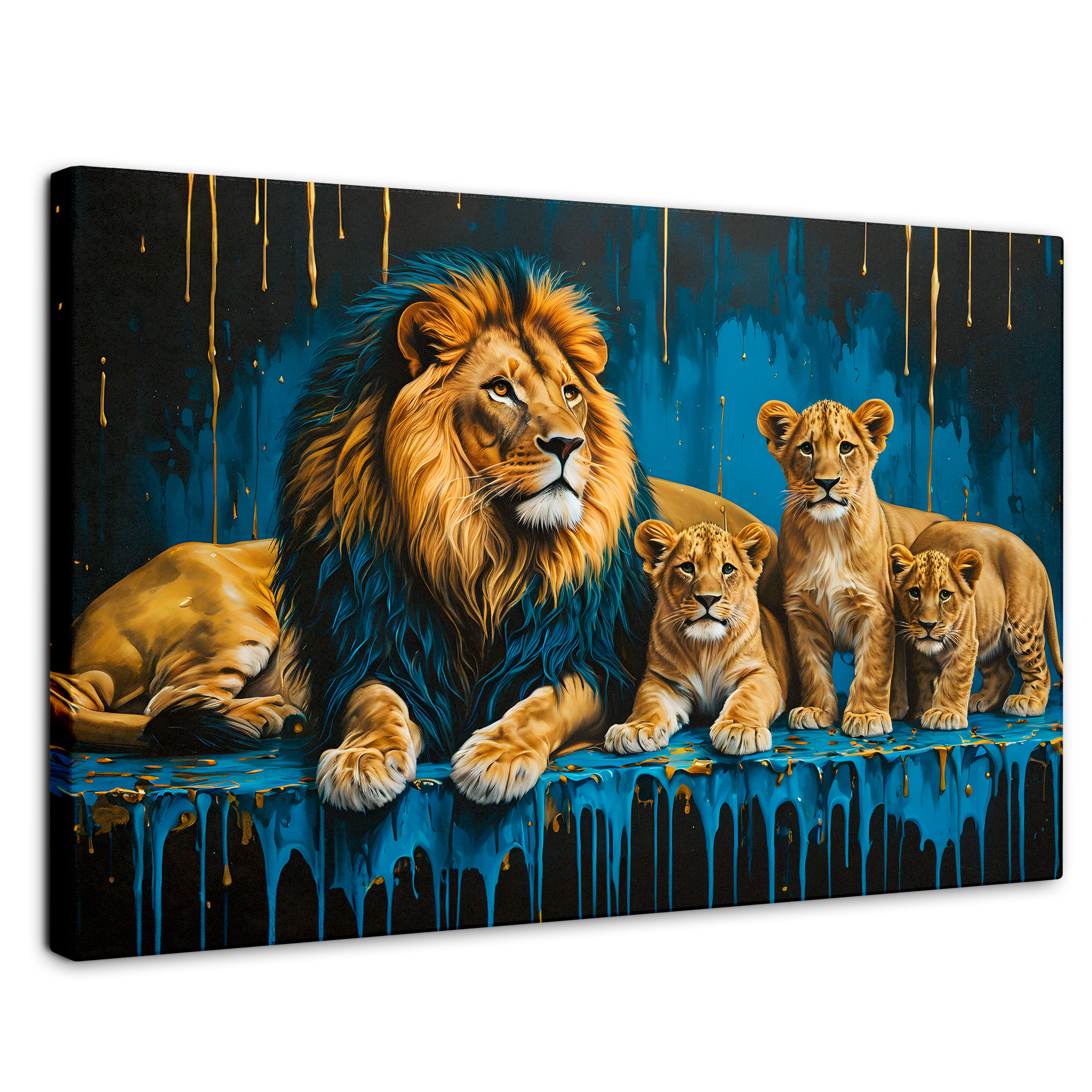 Cuadro Decorativo Canvas Majestuosidad Azul 90x60