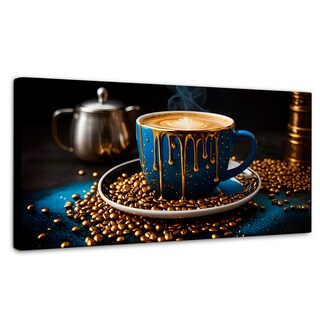 Foto 1 | Cuadro Decorativo Canvas Cafe Azul Celestial 120x60