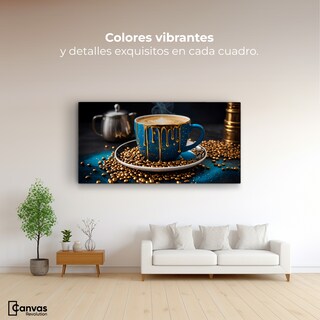 Foto 2 | Cuadro Decorativo Canvas Cafe Azul Celestial 120x60
