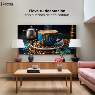 Foto 3 | Cuadro Decorativo Canvas Cafe Azul Celestial 120x60