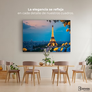 Foto 2 | Cuadro Decorativo Canvas París Crepuscular 90x60