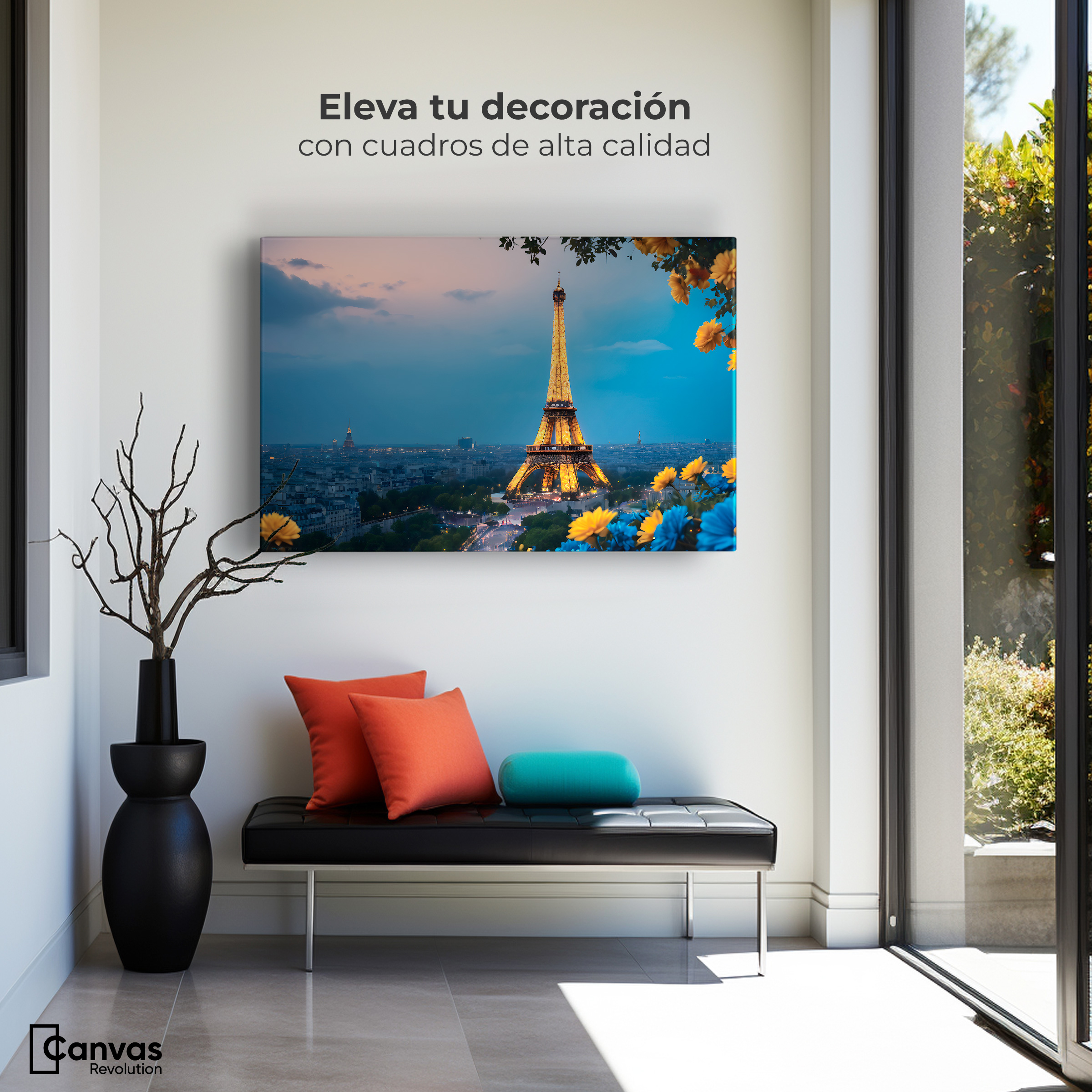 Foto 4 pulgar | Cuadro Decorativo Canvas París Crepuscular 90x60