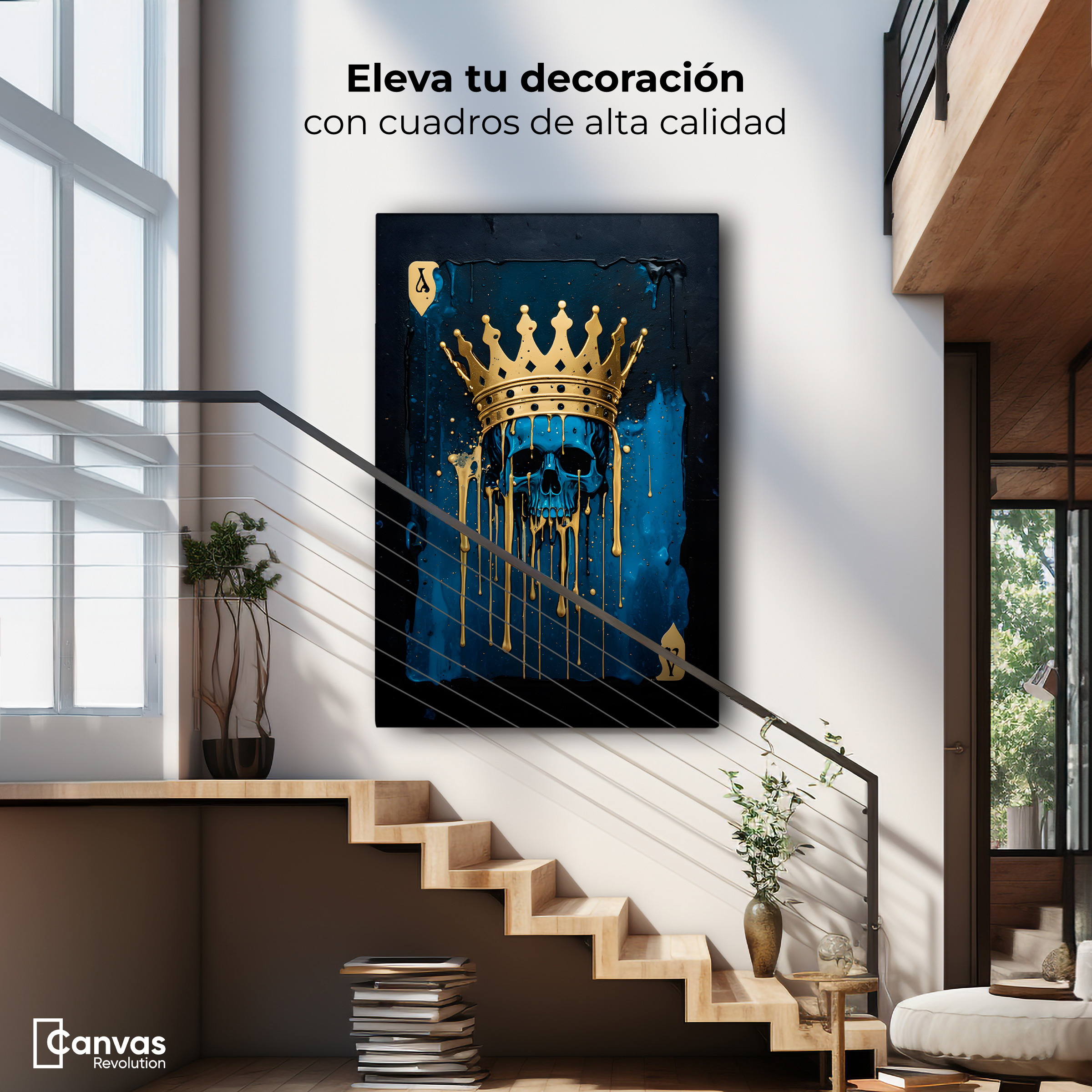 Foto 2 | Cuadro Decorativo Canvas Realeza Eterna Azul 60x90