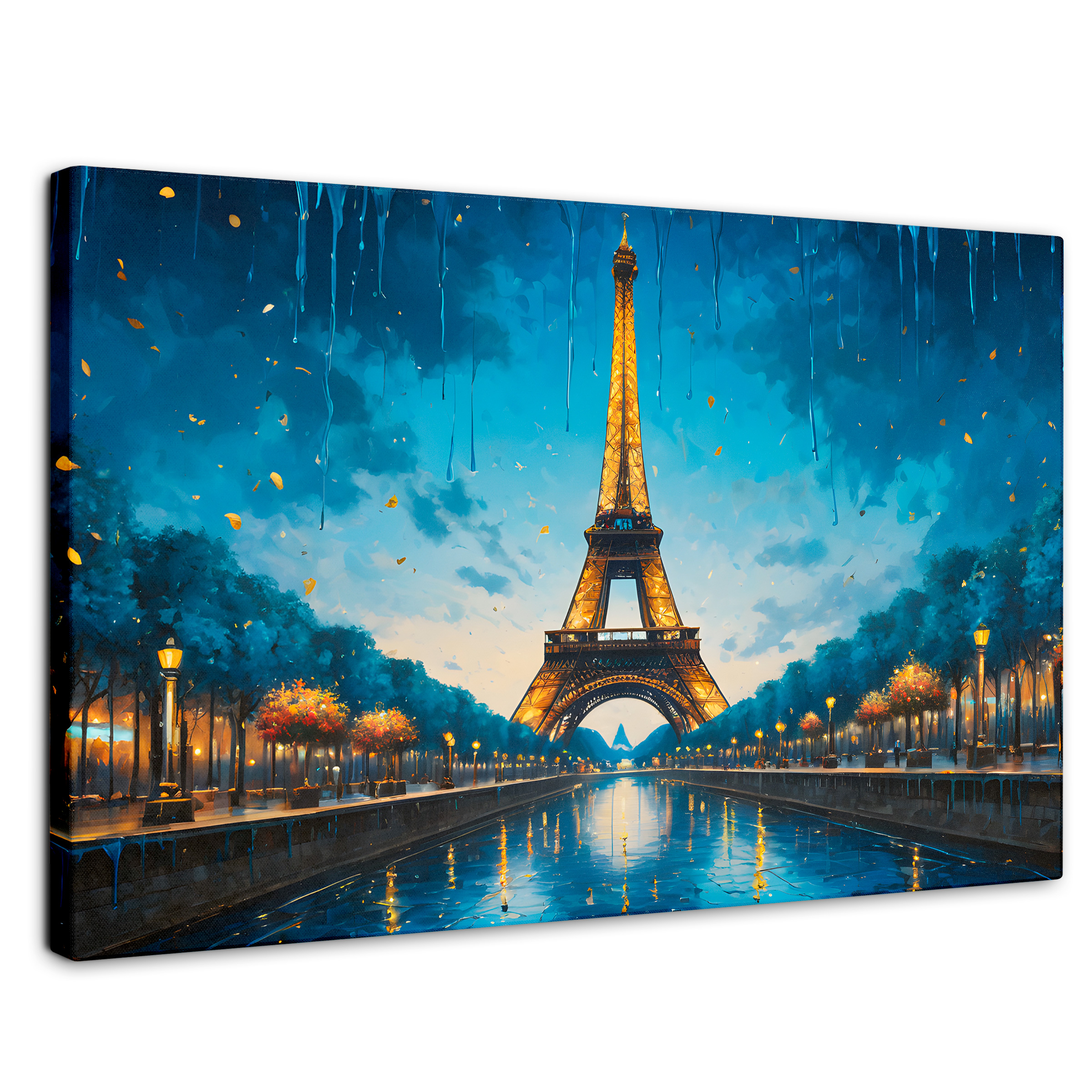 Cuadro Decorativo Canvas Anochecer París 90x60