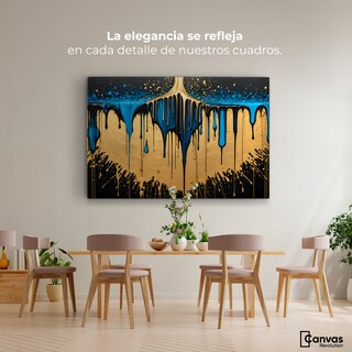 Foto 2 | Cuadro Decorativo Canvas Sinfonía Dorada 90x60