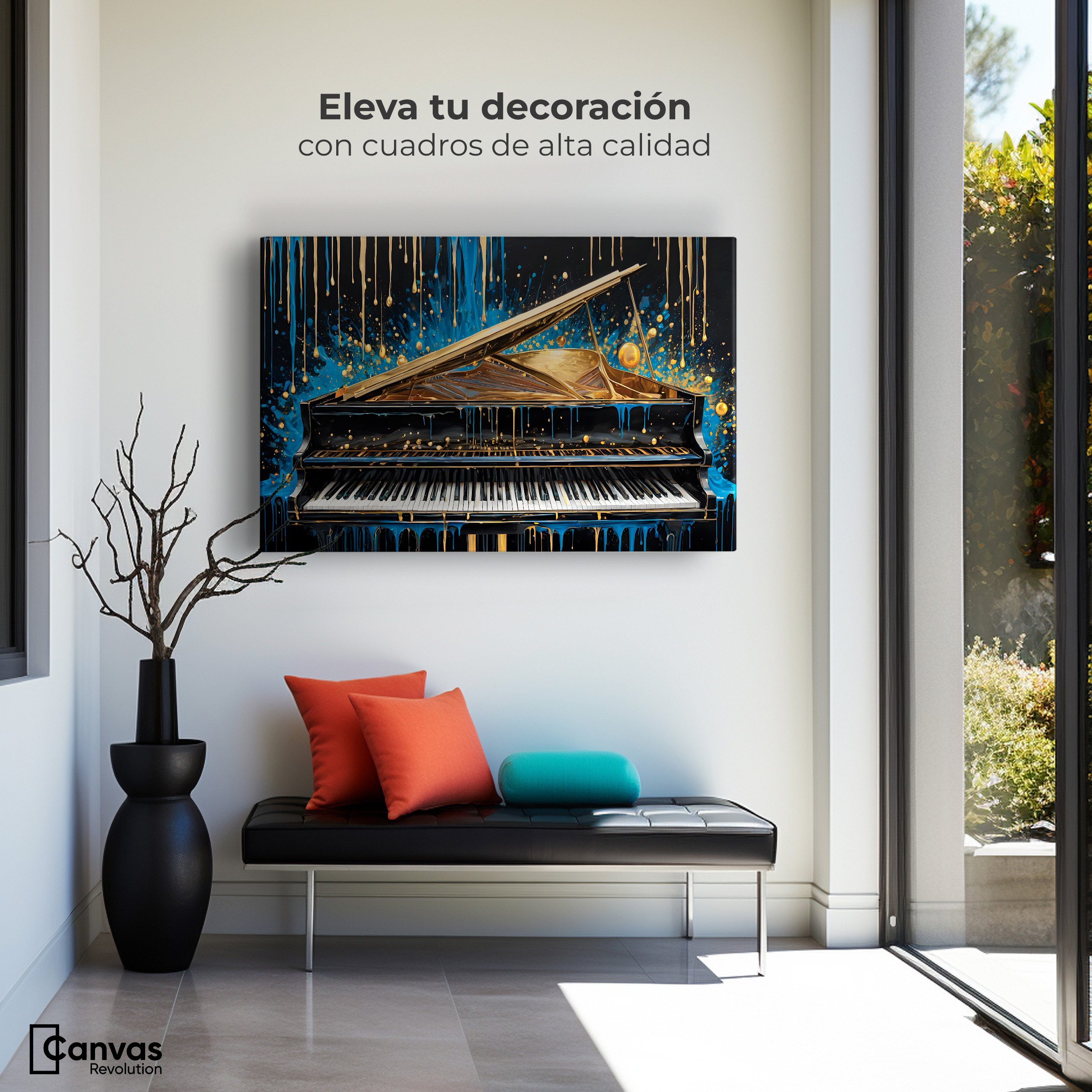 Foto 4 pulgar | Cuadro Decorativo Canvas Sinfonía Cromática 90x60