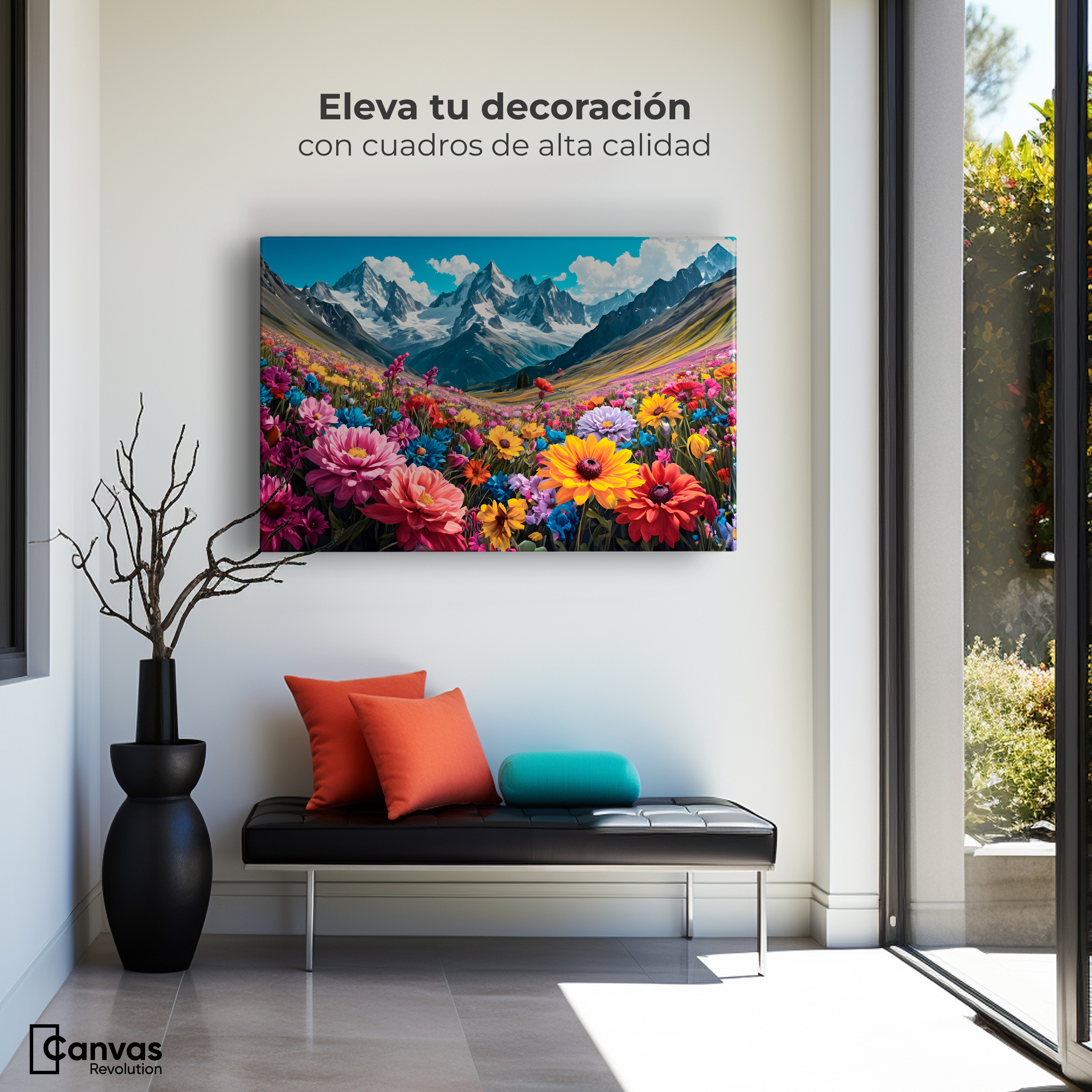 Foto 4 pulgar | Cuadro Decorativo Canvas Paraíso Colores 90x60