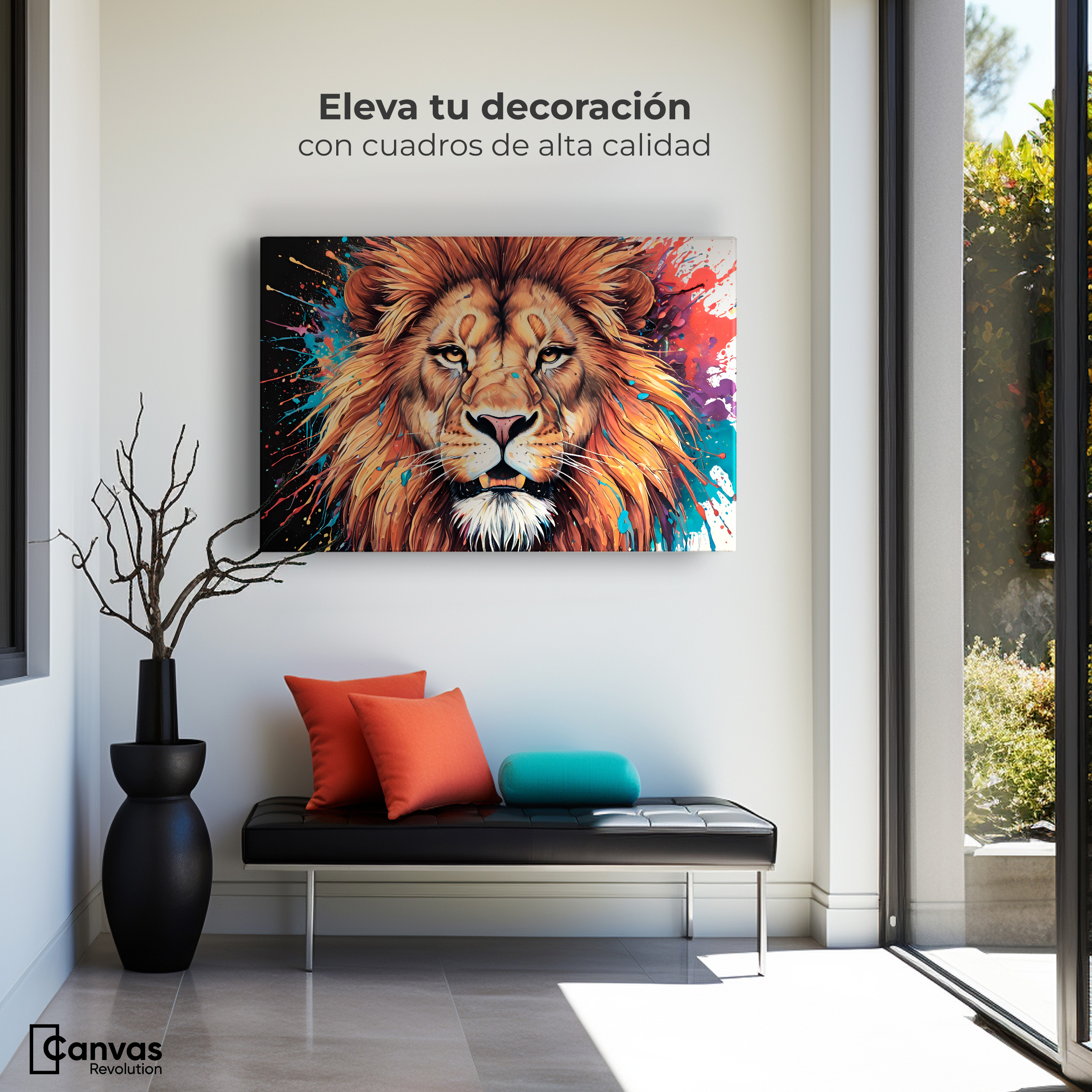 Foto 4 pulgar | Cuadro Decorativo Canvas Majestad Colores 90x60