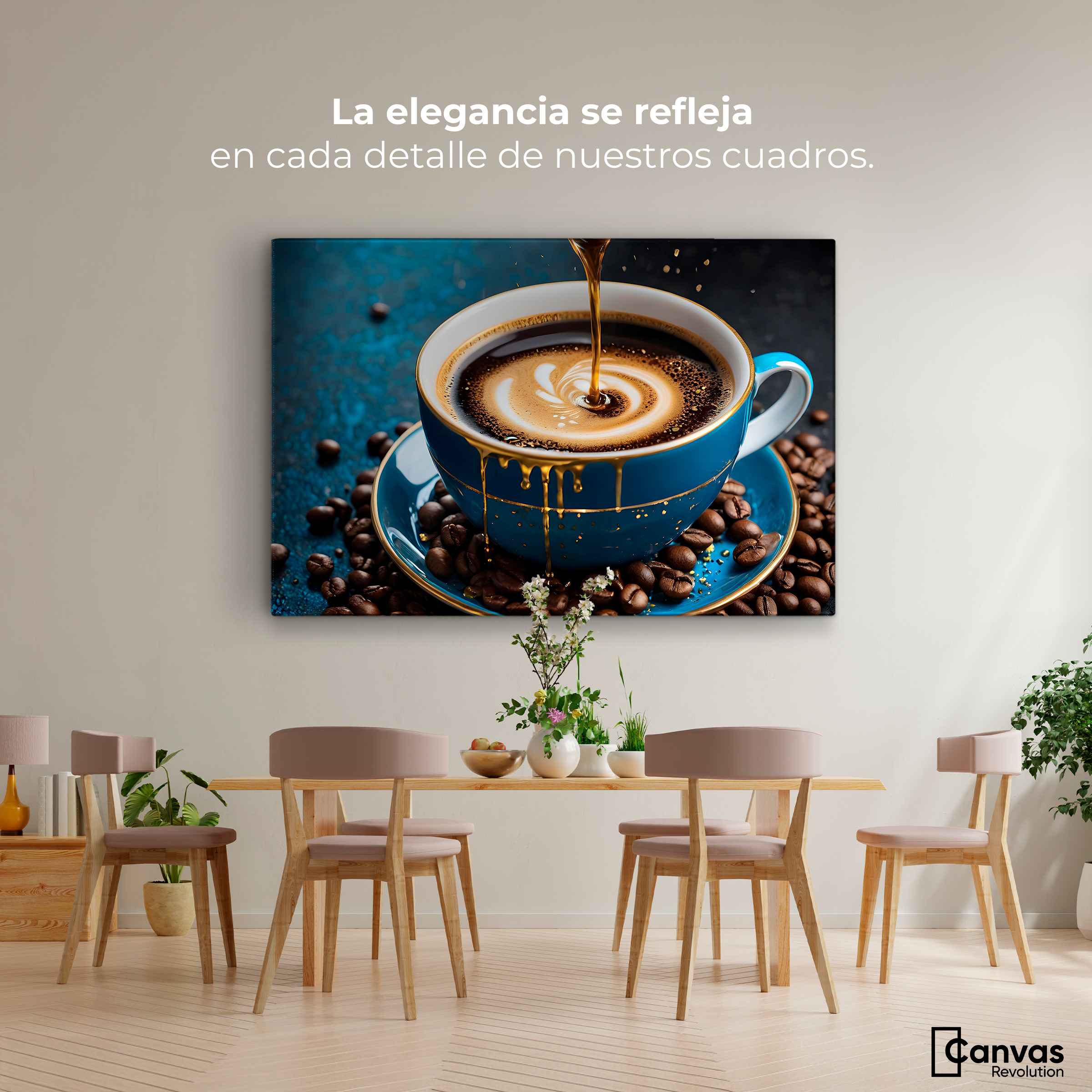 Foto 2 | Cuadro Decorativo Canvas Cafe Armonioso 90x60