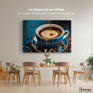 Foto 2 | Cuadro Decorativo Canvas Cafe Armonioso 90x60