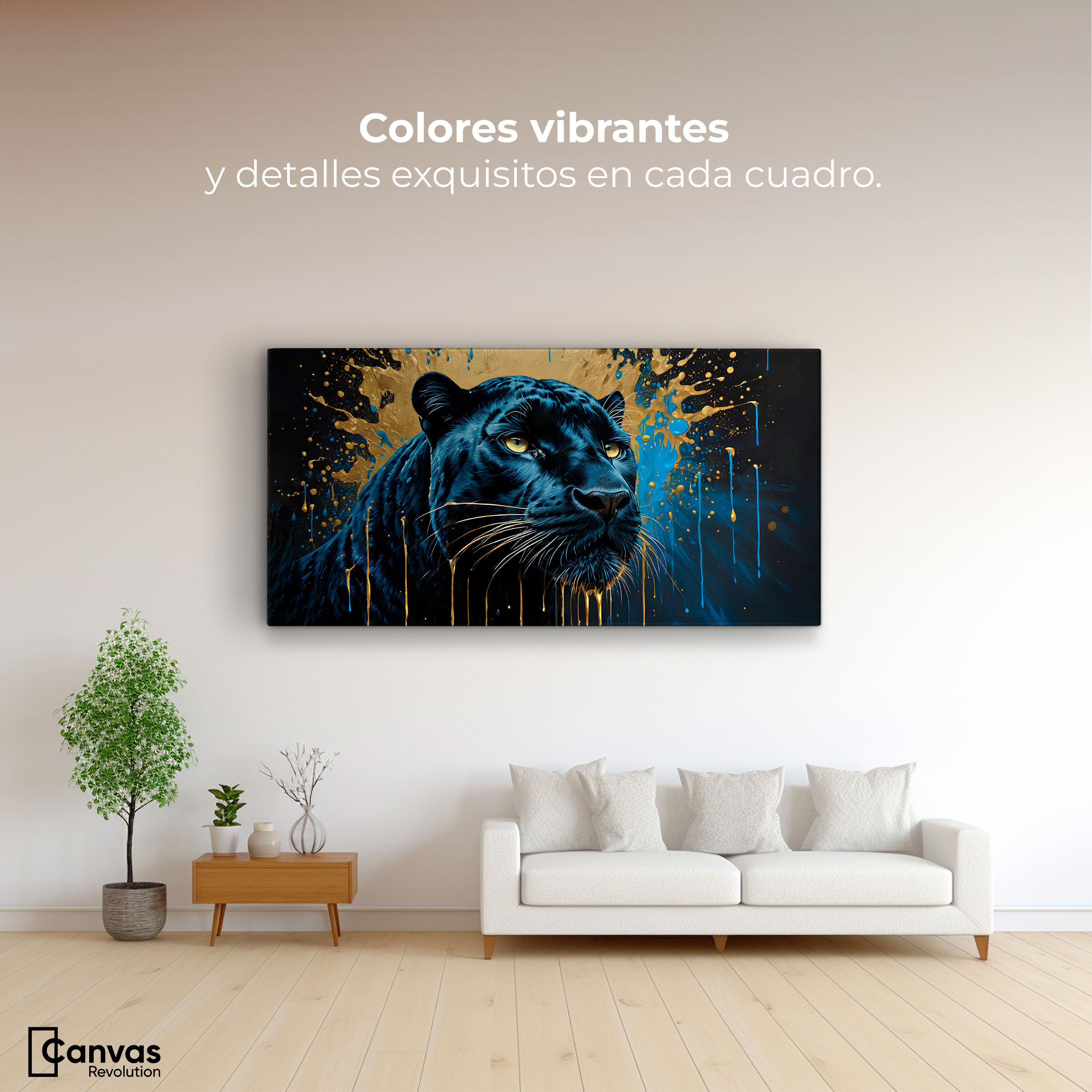 Foto 2 | Cuadro Decorativo Canvas Pantera Celestial 120x60