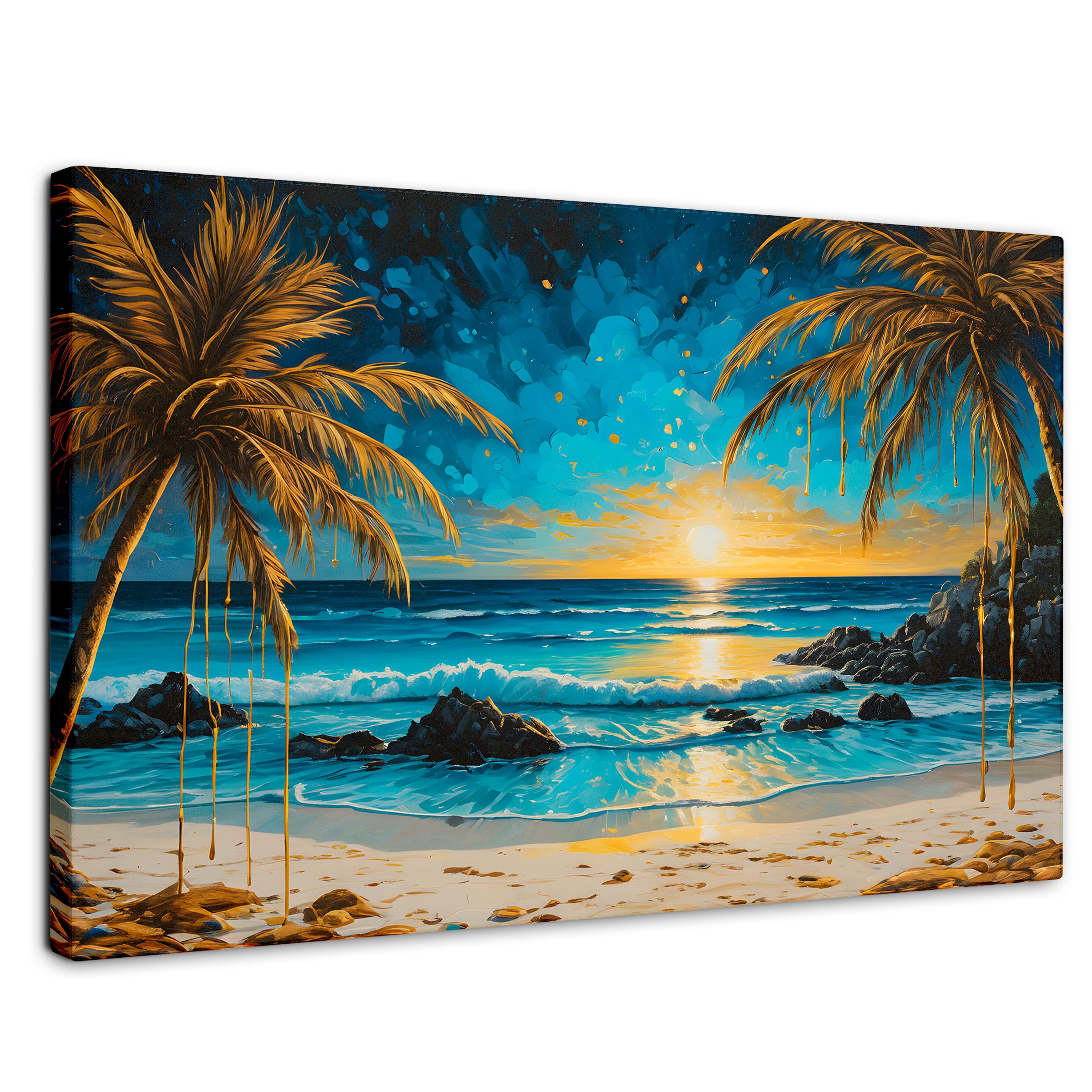 Cuadro Decorativo Canvas Crepúsculo Tropical 90x60