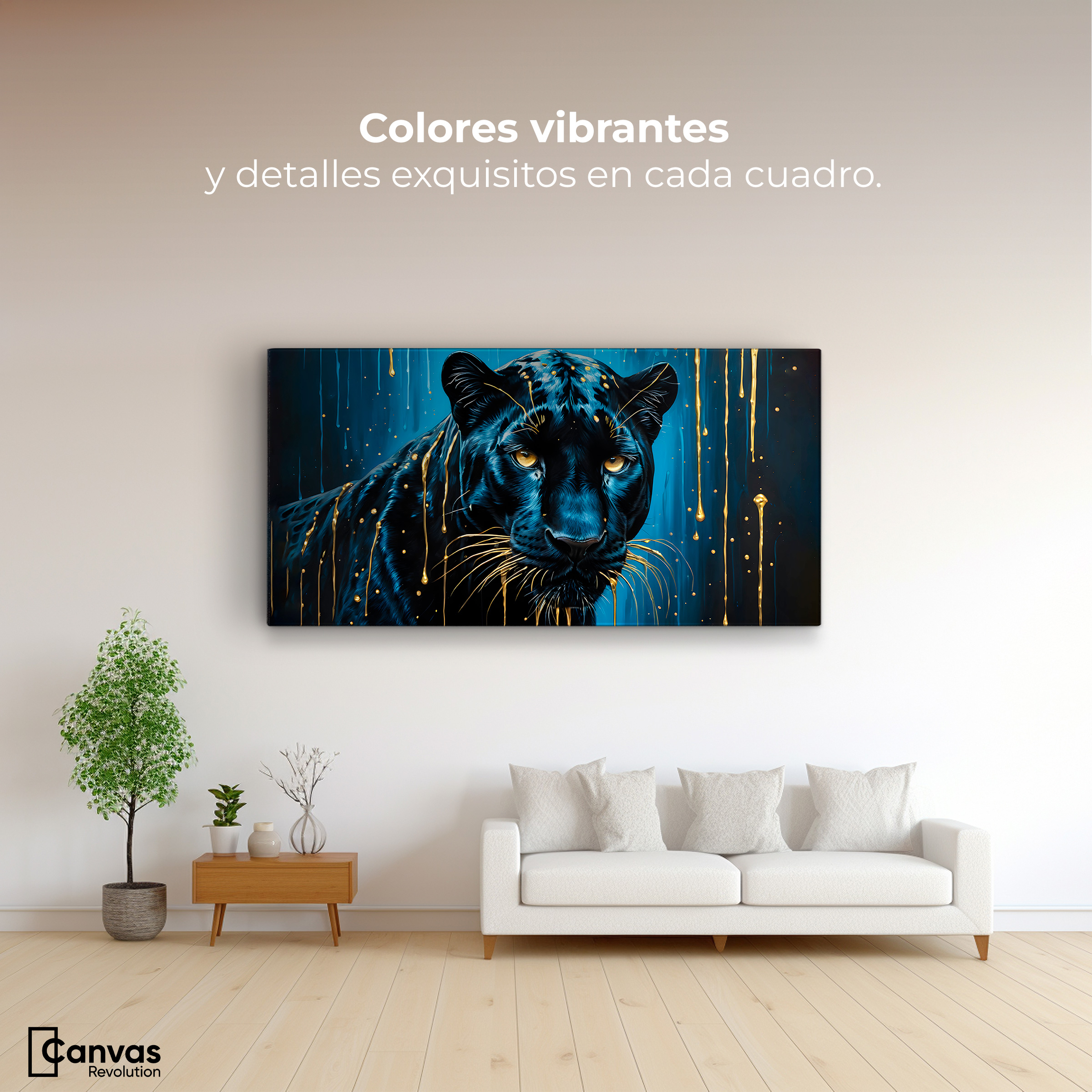 Foto 3 pulgar | Cuadro Decorativo Canvas Miradas Nocturnas 120x60