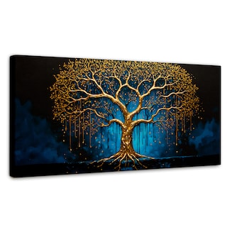 Foto 1 | Cuadro Decorativo Canvas Sabiduría Dorada 120x60