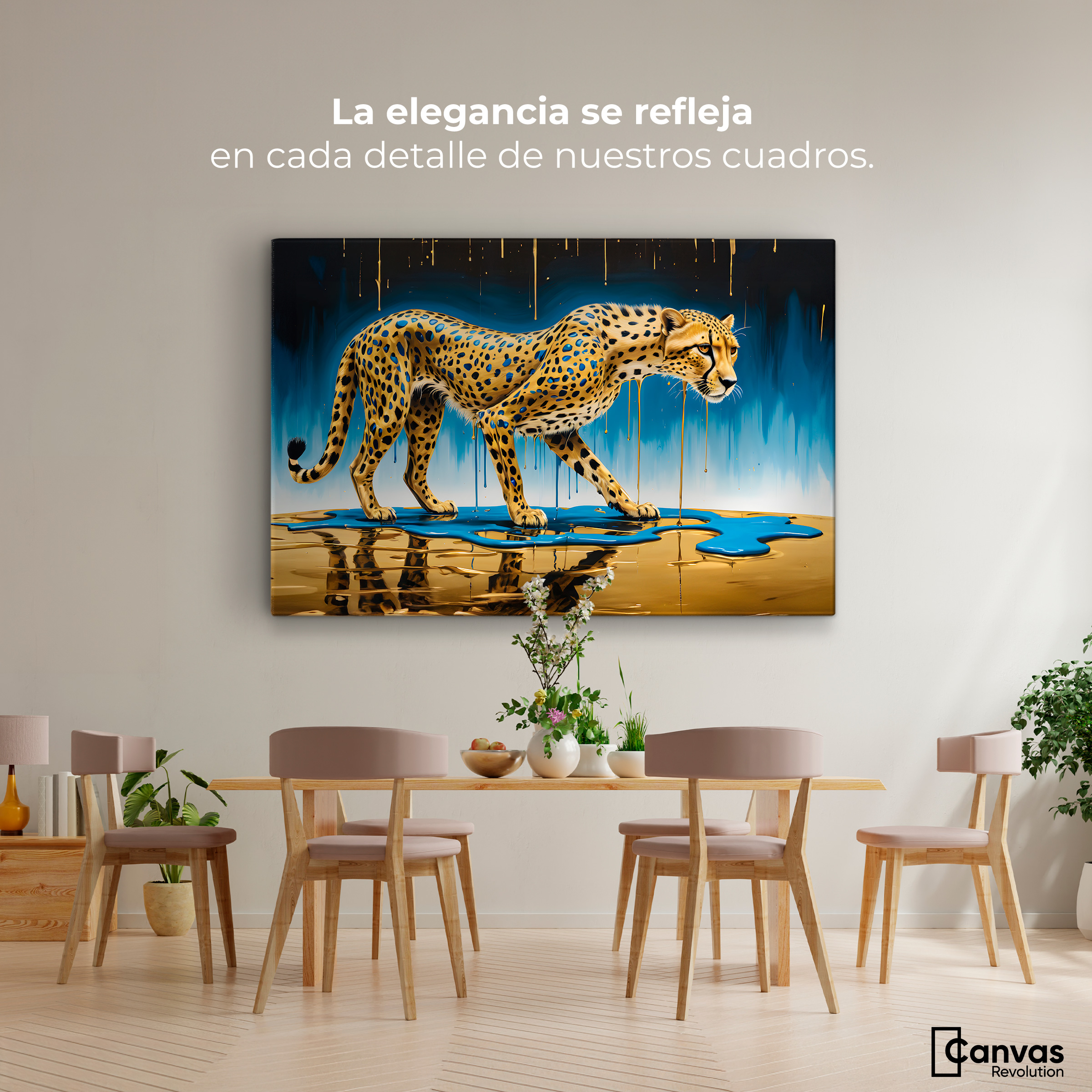 Foto 3 pulgar | Cuadro Decorativo Canvas Elegancia Felina 90x60