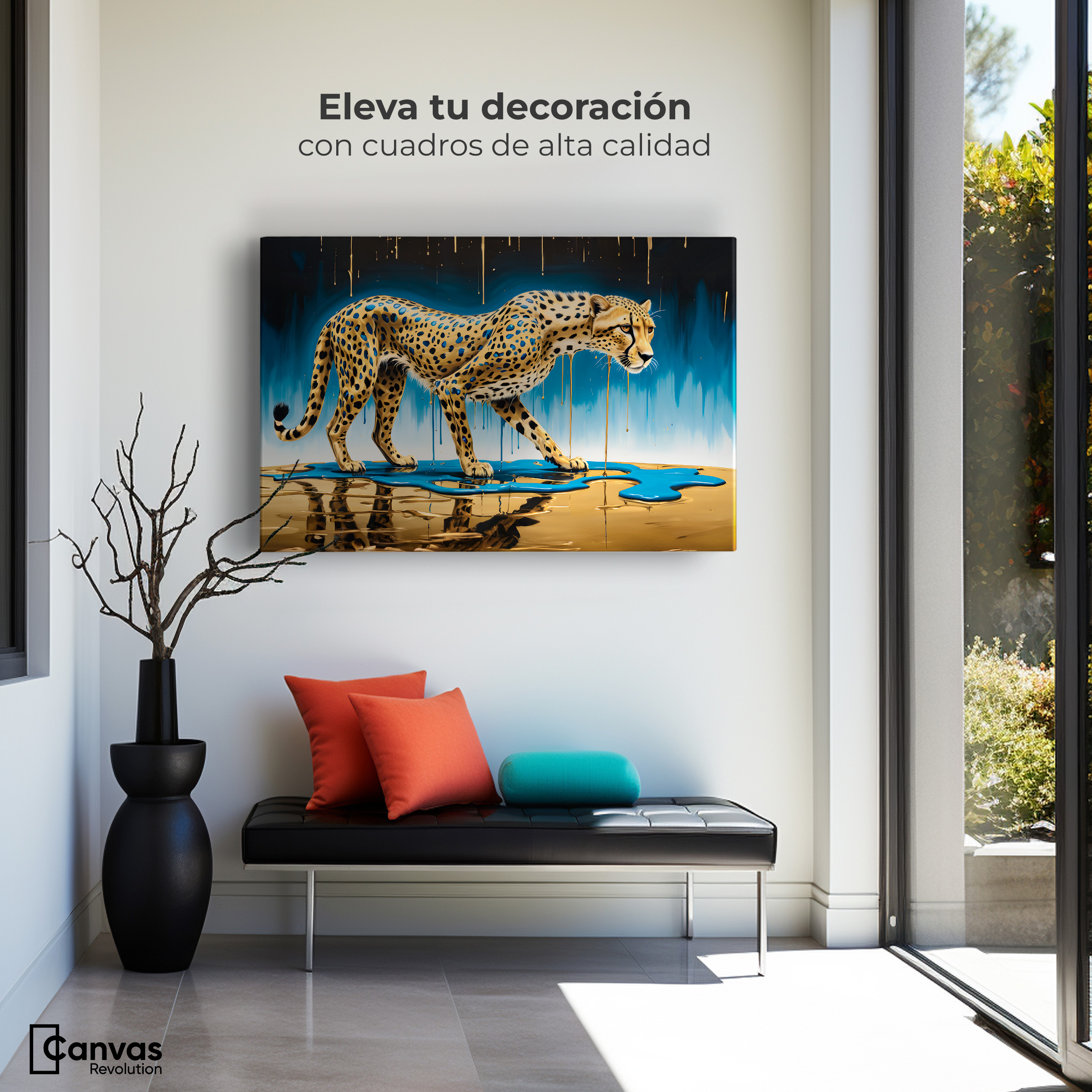 Foto 4 pulgar | Cuadro Decorativo Canvas Elegancia Felina 90x60