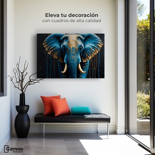 Foto 3 | Cuadro Decorativo Canvas Elefante Celestial 90x60