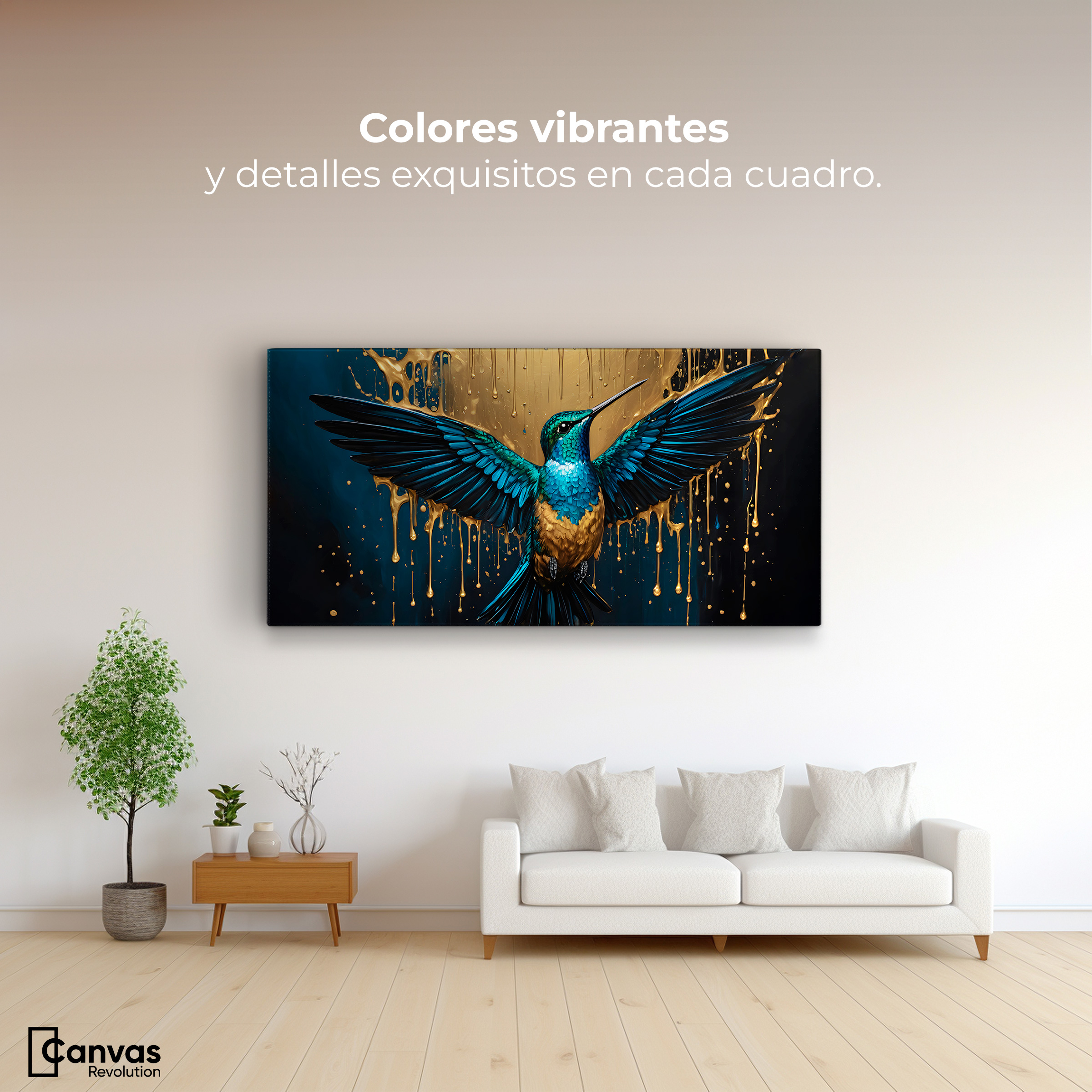 Foto 2 | Cuadro Decorativo Canvas Aleteo Vibrante 120x60