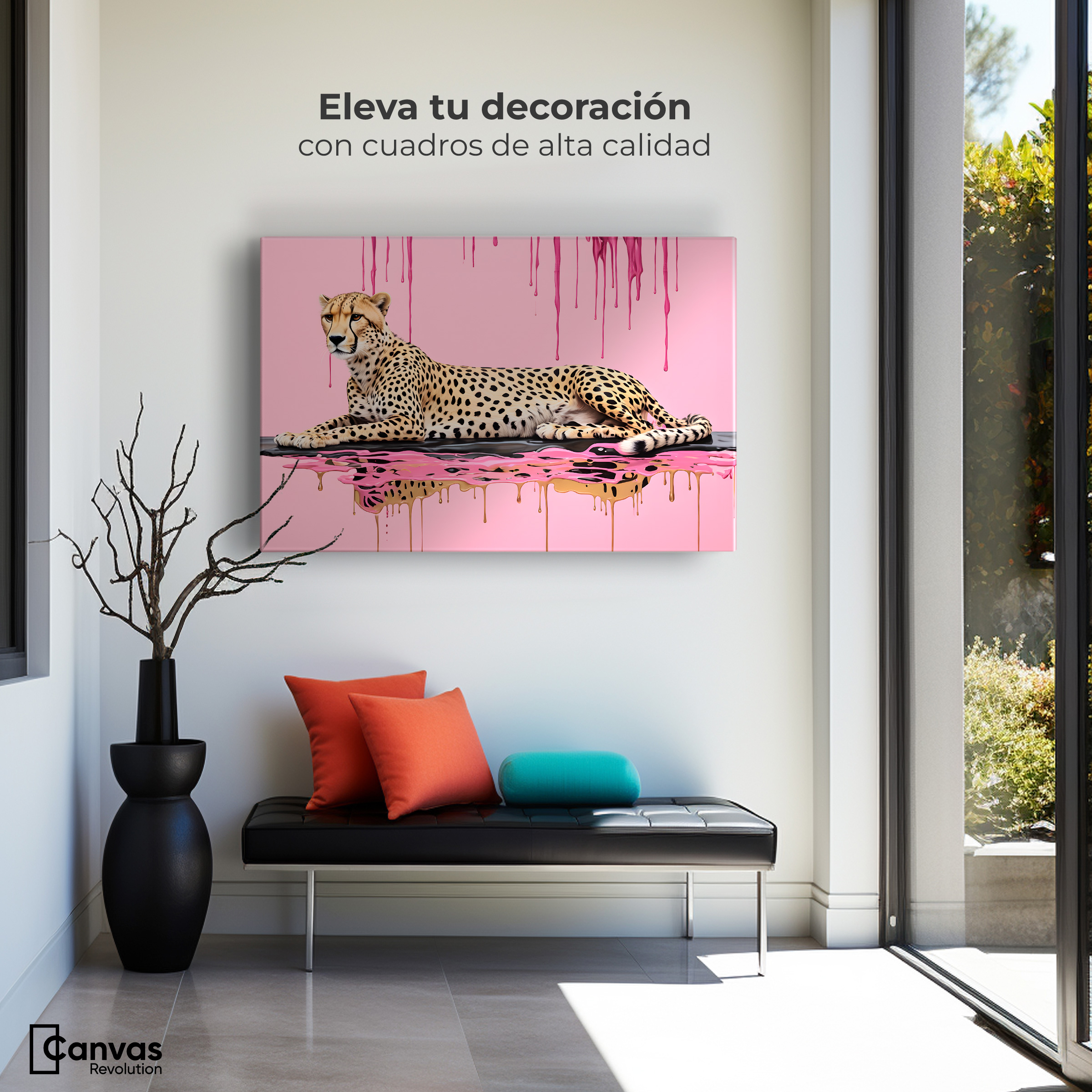 Foto 4 pulgar | Cuadro Decorativo Canvas Manchas Majestuosas 90x60