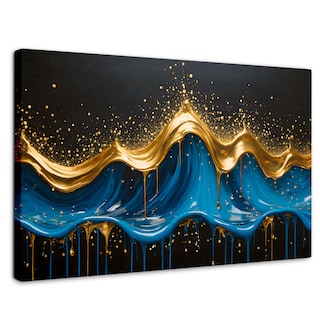 Foto 1 | Cuadro Decorativo Canvas Ondas Preciosas 90x60