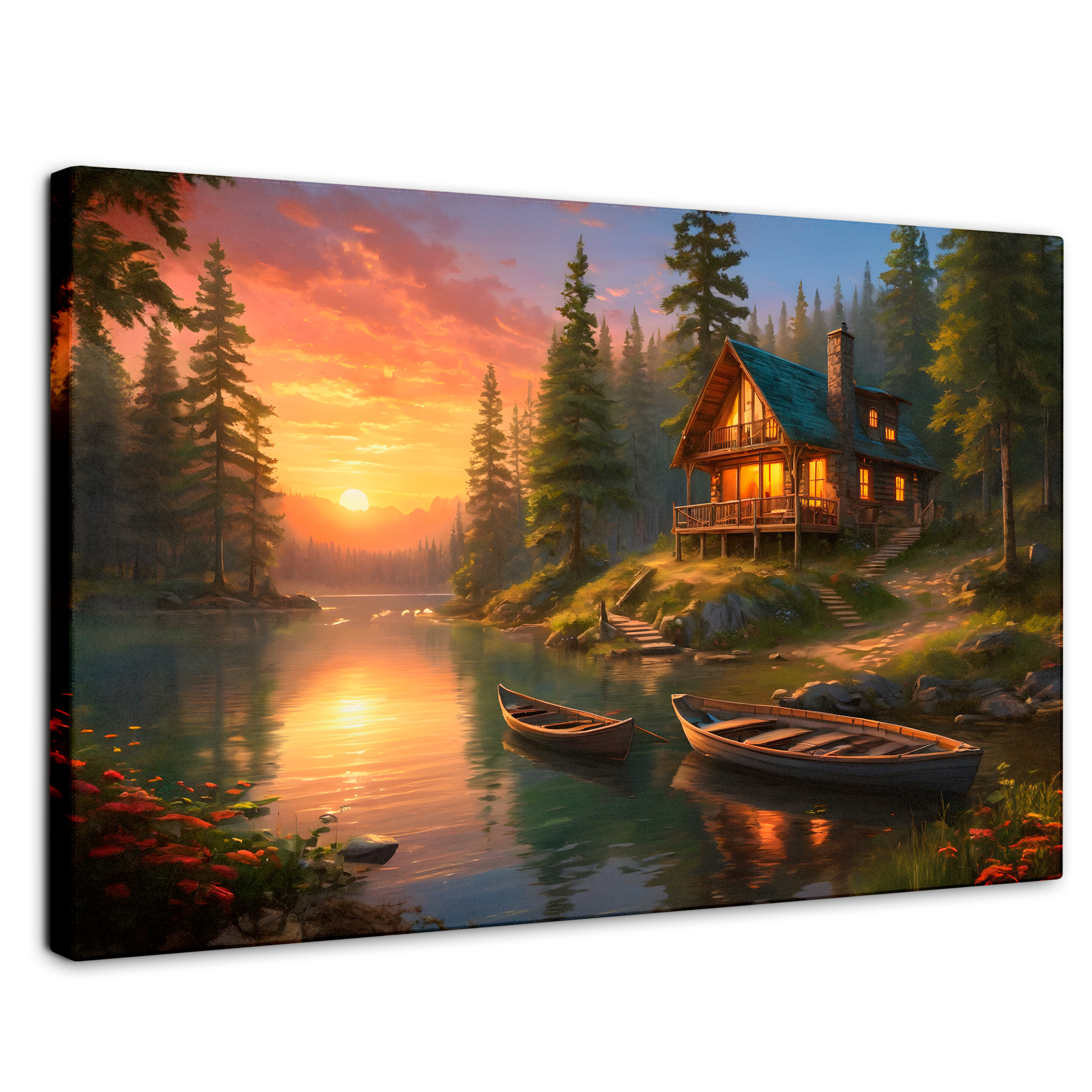 Cuadro Decorativo Canvas Atardecer Tranquilo 90x60