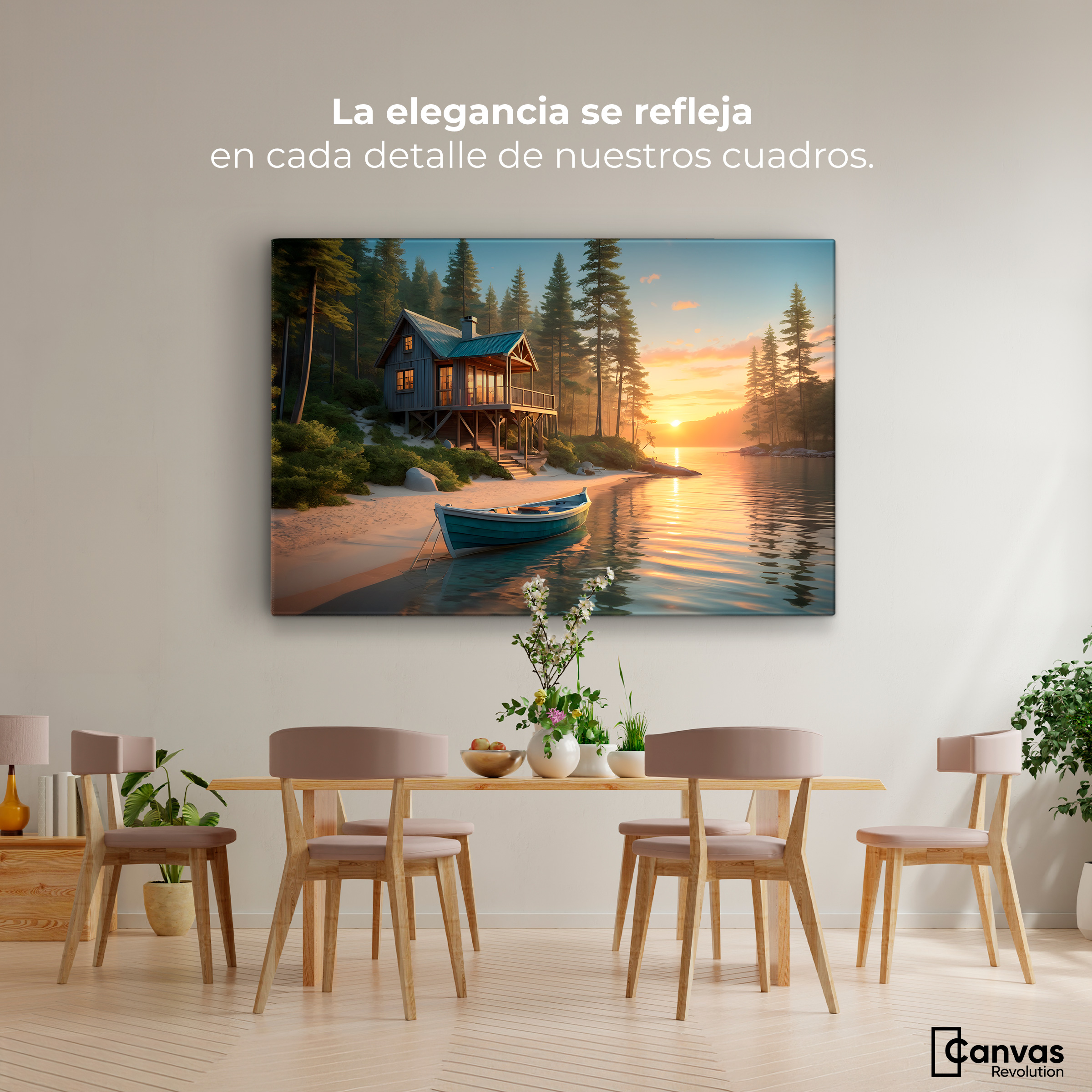 Foto 2 | Cuadro Decorativo Canvas Refugio Vibrante 90x60